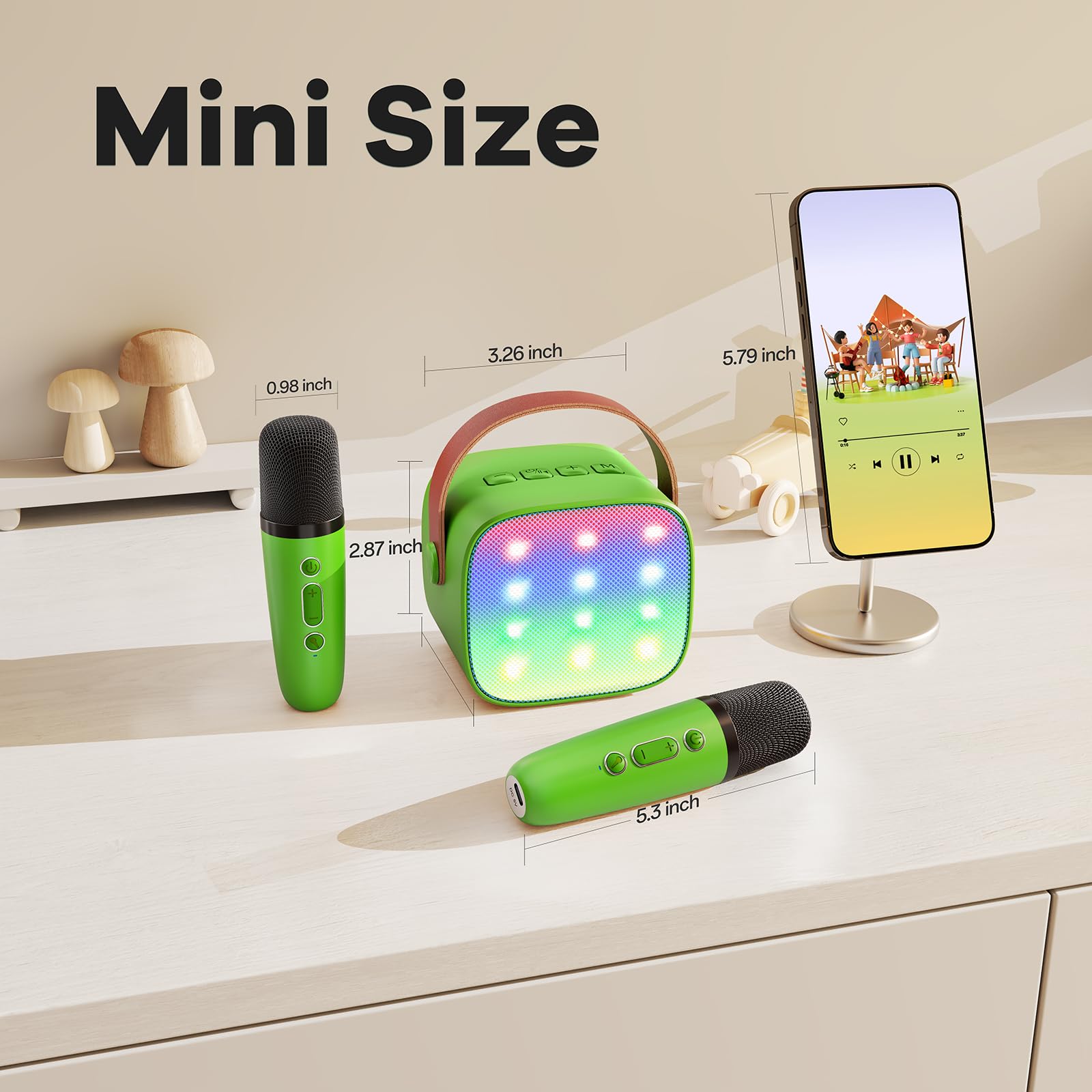 YLL Karaoke Machine for Kids, Portable Mini Speaker with 2 Wireless Microphones, TOP Kids Gifts for Girls Ages 3, 4, 5, 6, 7, 8, 9, 10+ Years Old, 4-12th Birthday Singing Present Toy Party (Purple)