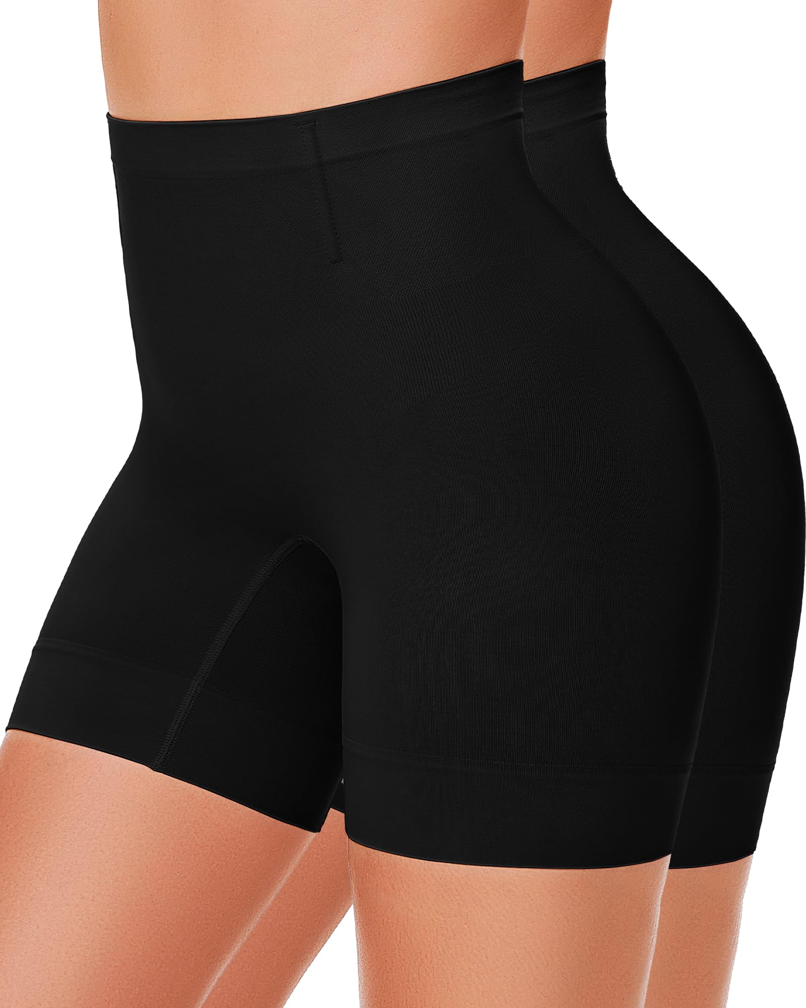Shapewear Shorts for Women, Mid Waist Tummy Control Shaper | Mid-waist tummy control shapewear shorts smooth tummy and thighs with seamless comfort and discreet under-dress wear