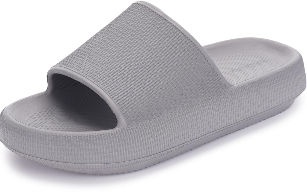 Cushioned Thick Sole Pillow Slippers for Women and Men Y10 | Cloud-Like Soft Sole, Foot Pain Relief, EVA Platform Sole, Indoor Outdoor Slides, Waterproof Shower Ready, Quick-Drying