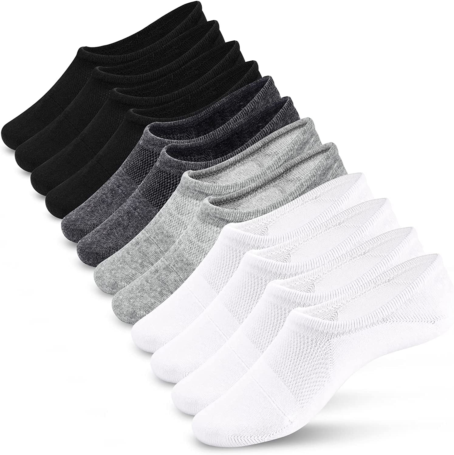No Show Socks Women & Men Low Cut Ankle Short Anti-slid Athletic Running Casual Invisible Liner Socks