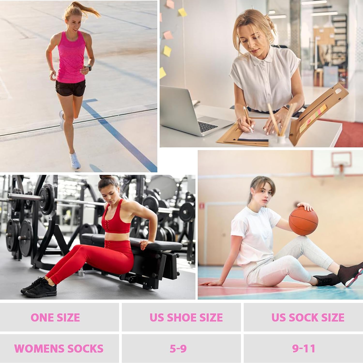 7 Pairs Ankle Socks Womens Athletic Cushioned Running Low Cut Socks for Women