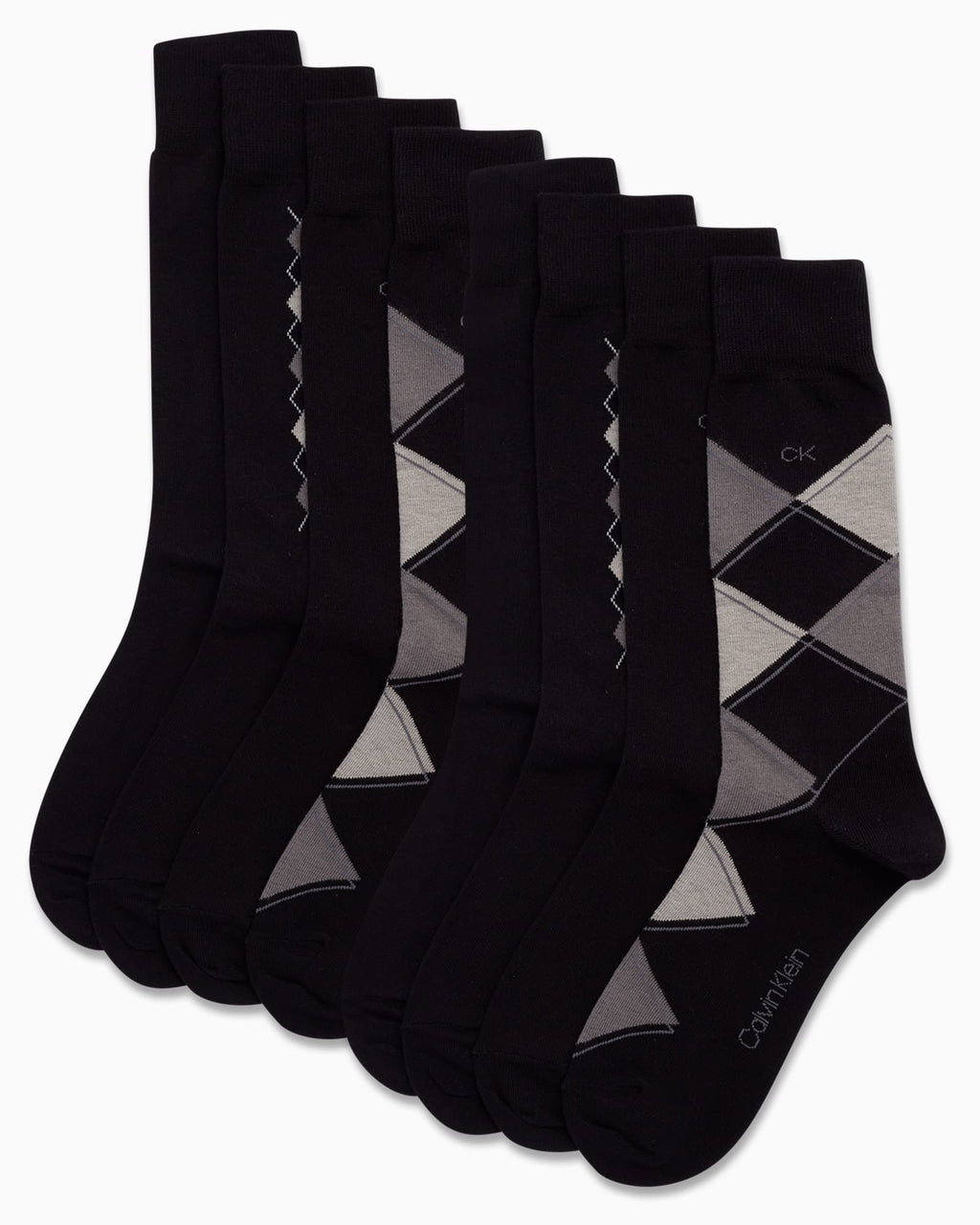 Mens Dress Socks - 8 Pack Breathable Cotton Blend Work Crew Socks for Men for Casual Business & Formal Wear