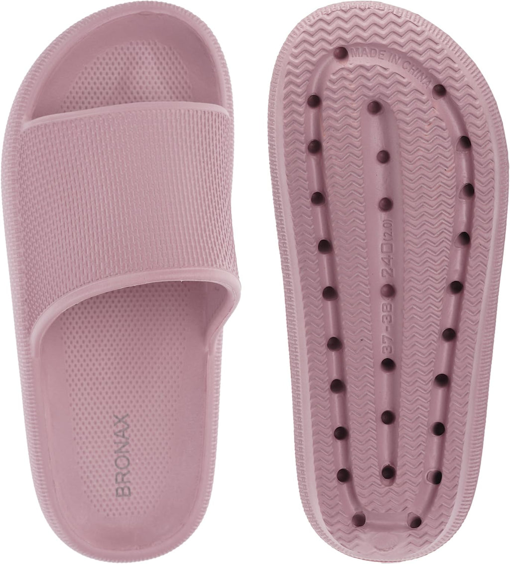 Cushioned Thick Sole Pillow Slippers for Women and Men Y10 | Cloud-Like Soft Sole, Foot Pain Relief, EVA Platform Sole, Indoor Outdoor Slides, Waterproof Shower Ready, Quick-Drying