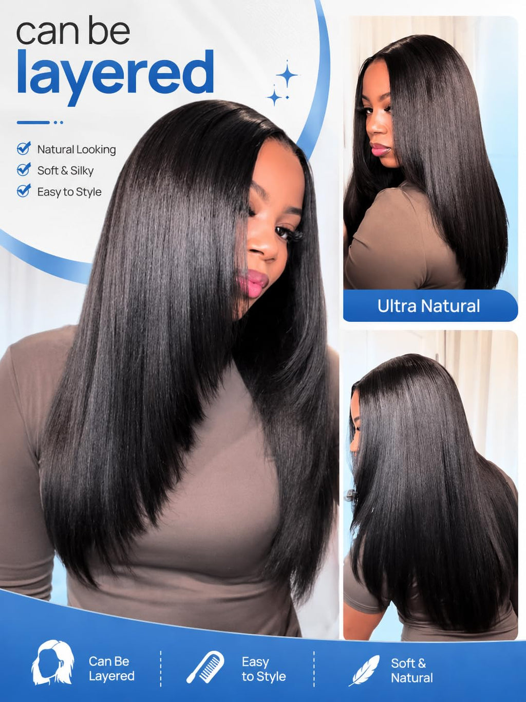 No Slip Yaki Straight Bob Drawstring Wig Human Hair with Flexible Mesh Cap,Glueless Upgrade 7x5 Bye Bye Knots Wig Pre Cut/Plucked/Bleached Ready to Go Short Yaki Bob Wig 180% Density 10inch