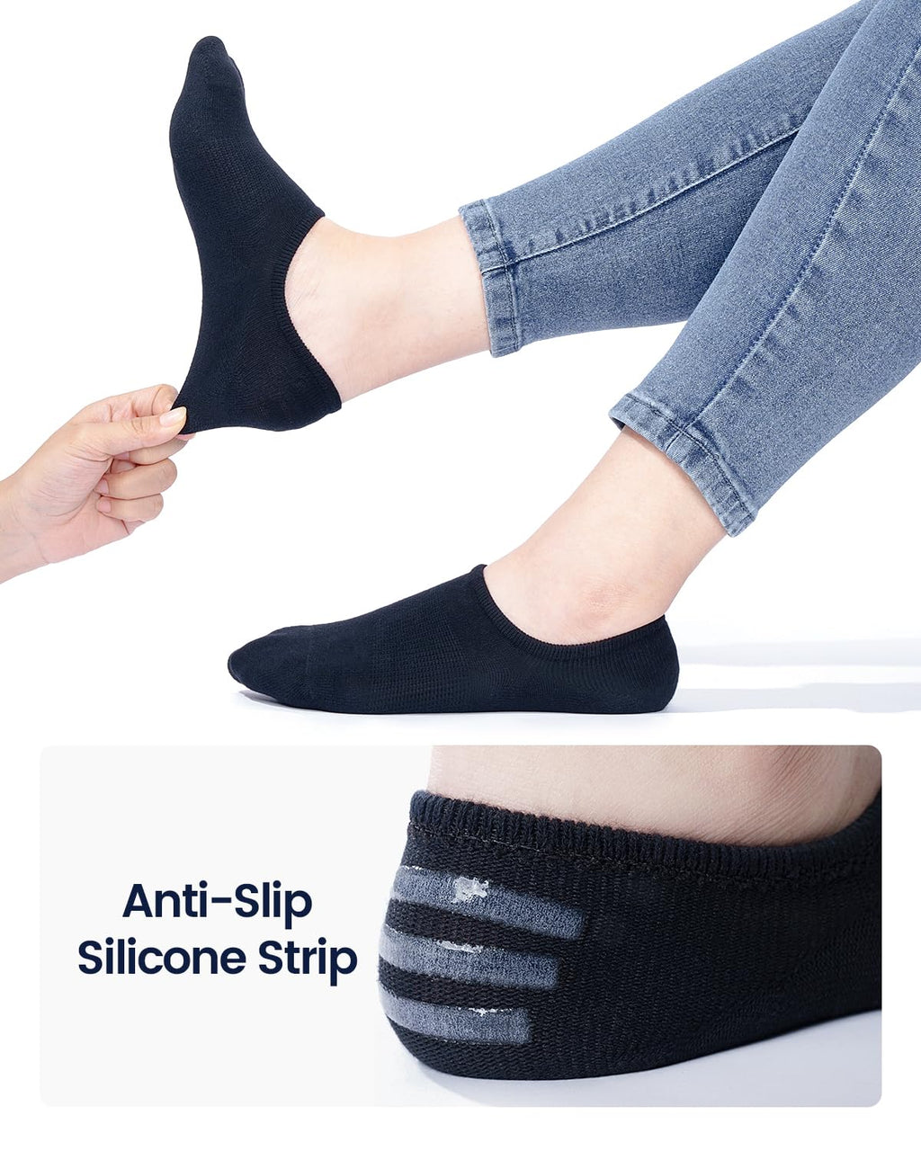 No Show Socks Women & Men Low Cut Ankle Short Anti-slid Athletic Running Casual Invisible Liner Socks