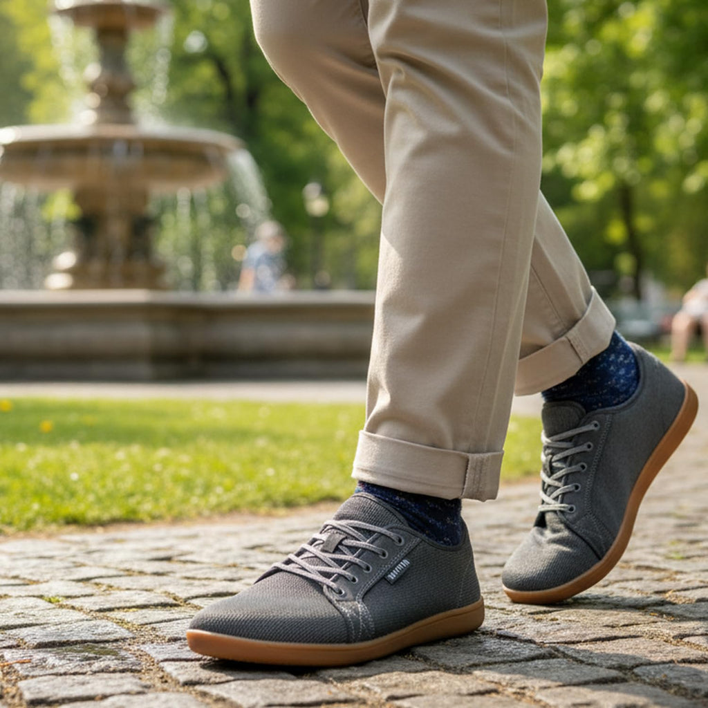 WHITIN Men's Wide Minimalist Barefoot Sneakers | Zero Drop Sole | Optimal Relaxation