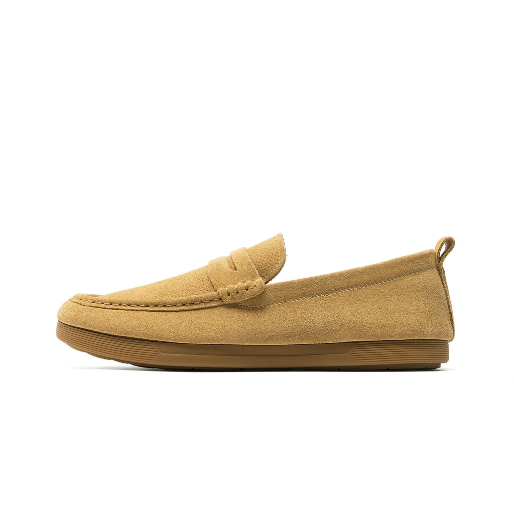 Men's Penny Loafers Suede Leather Moccasins Casual Slip-on Driving Shoes