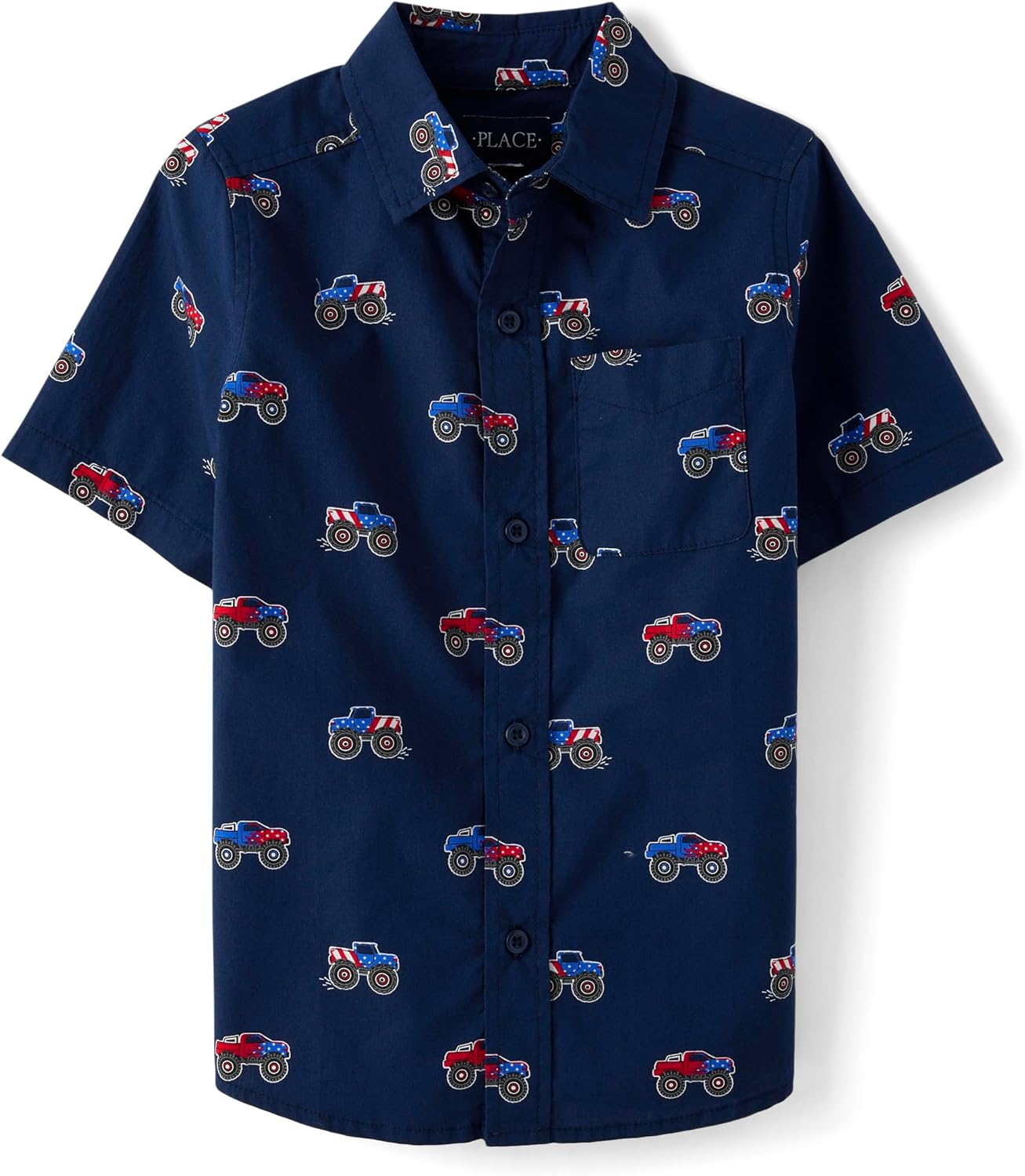 The Children's Place boys Short Sleeve Button Up Shirt