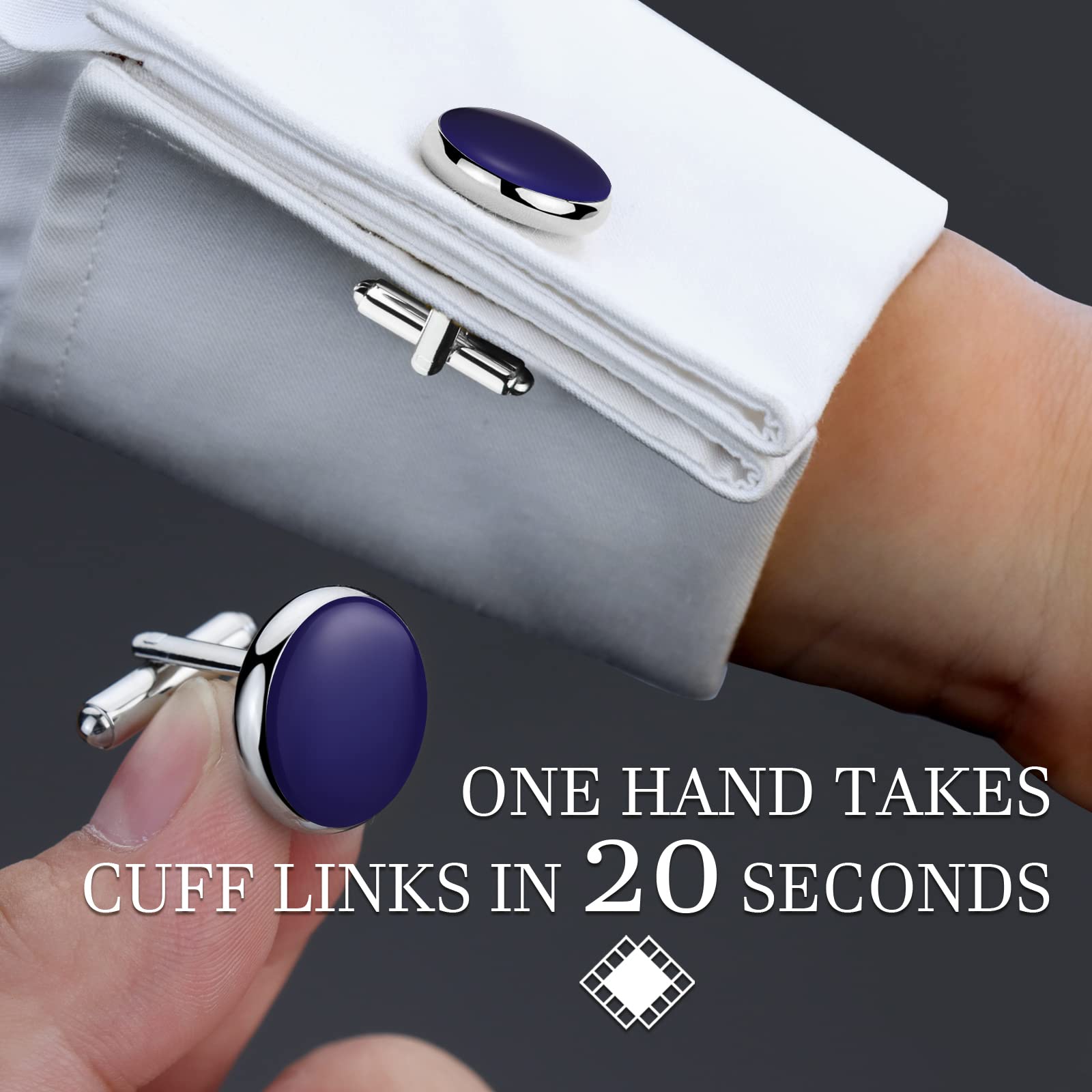Men’s Cufflinks and Tuxedo Studs Set with Gift Box; Men’s Jewelry or Accessories Suitable for Black Suit White Shirts Vest and Red Bow tie on Wedding or Anniversary and Birthday