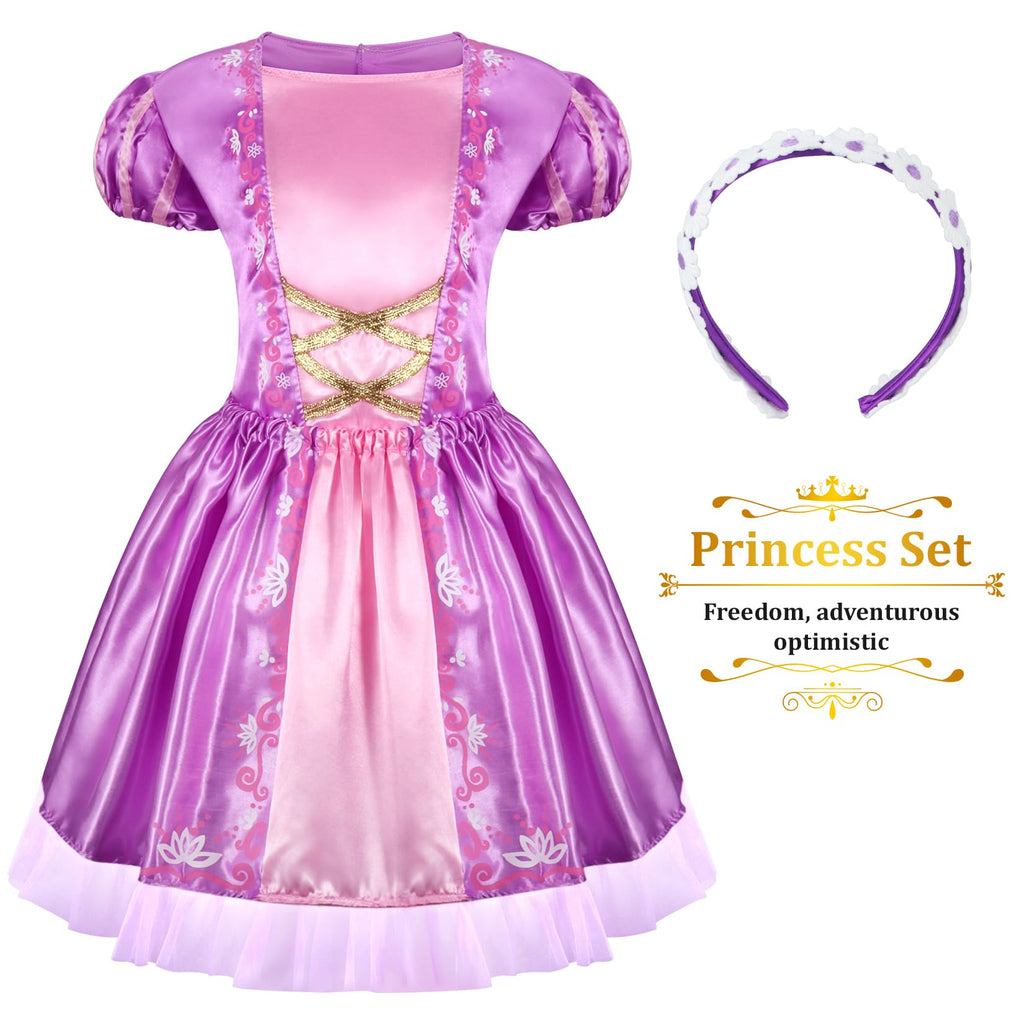 LIMIROLER Princess Dress Up Clothes for Little Girl Role Play Costume Gift Set Princess Dress Up Toys for Toddler Girls