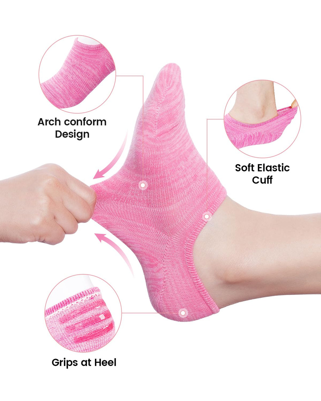 No Show Socks Women & Men Low Cut Ankle Short Anti-slid Athletic Running Casual Invisible Liner Socks