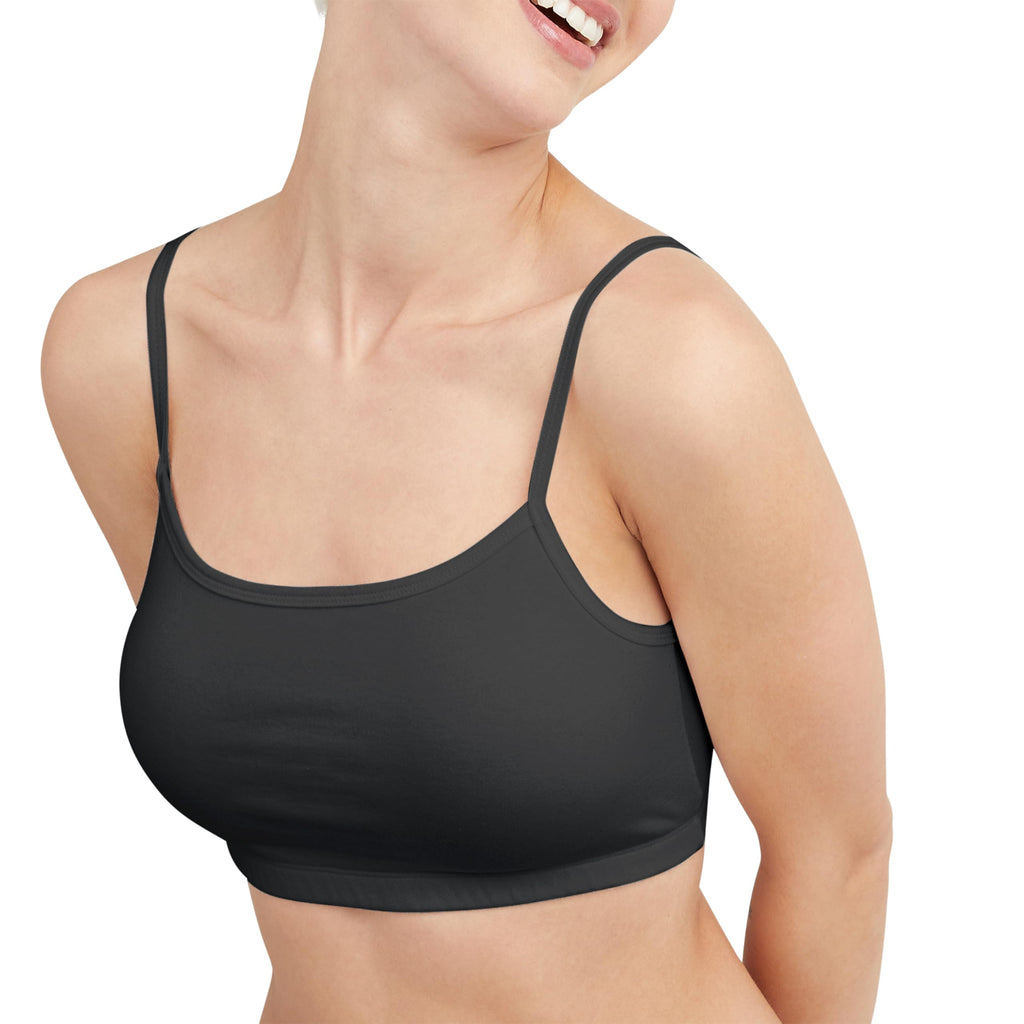 Women's String Bralette Pack, 3-Pack, Cotton Sports Bralette Bras for Women, Solid or Assorted Wireless Bras