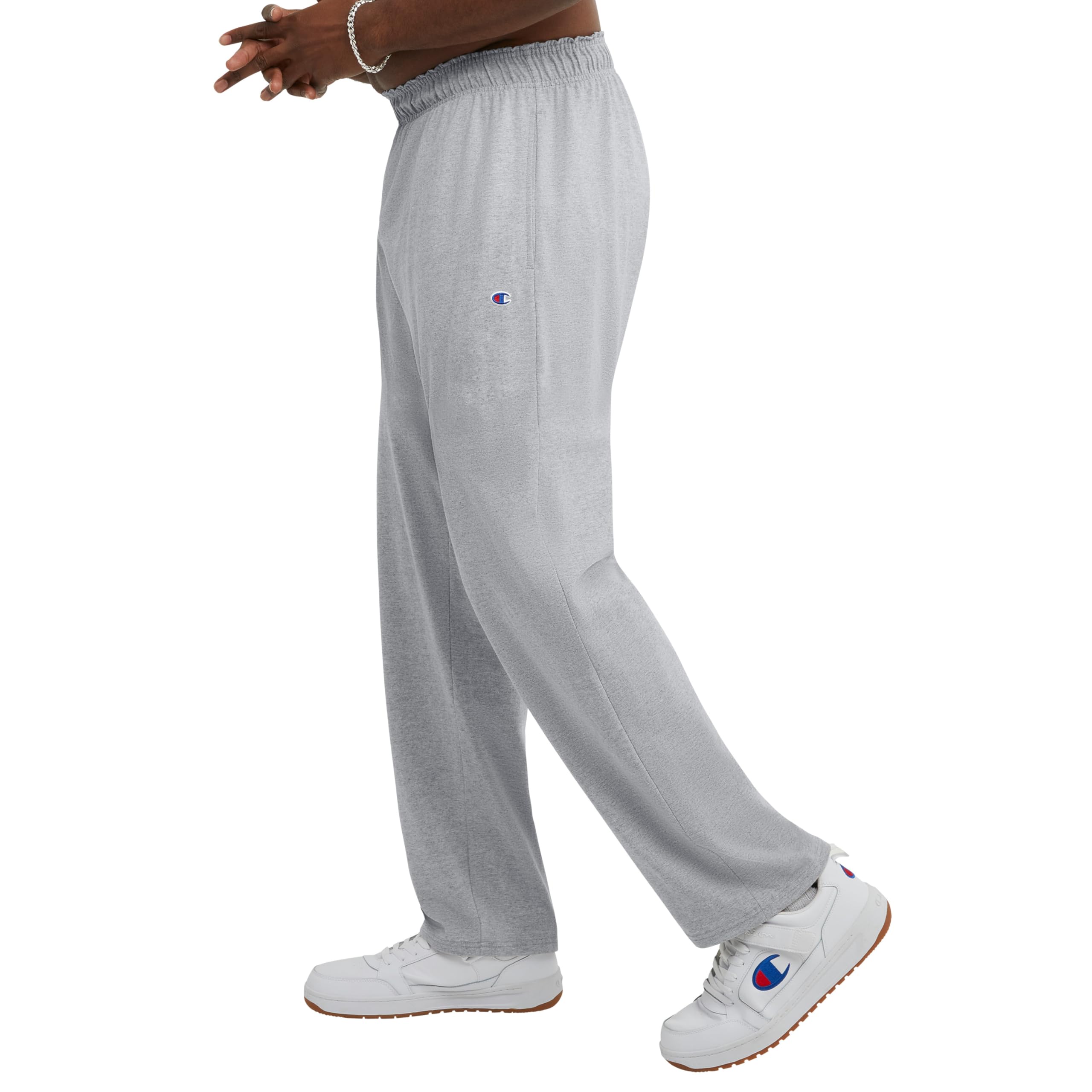 Champion Men's Open-Bottom Lounge Pants, Standard Fit, Lightweight, Available in Regular and Big & Tall