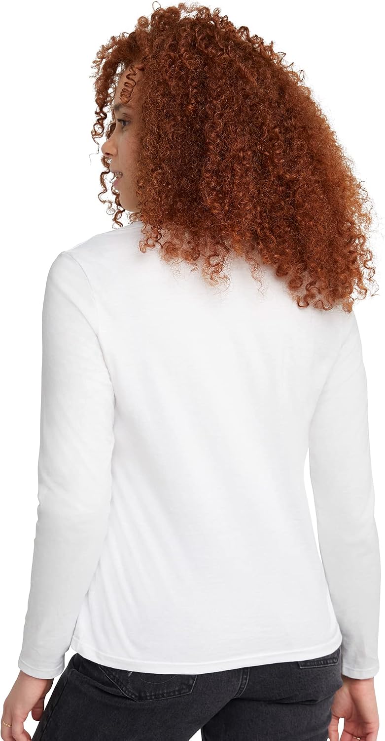 Women's Originals Long Sleeve Cotton T-Shirt, Lightweight Crewneck Tee, Modern Fit