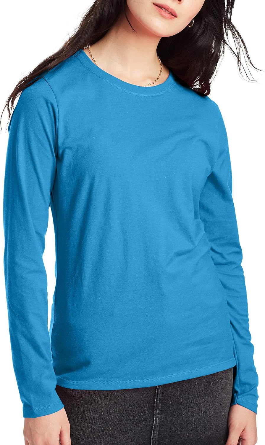 Women's Originals Long Sleeve Cotton T-Shirt, Lightweight Crewneck Tee, Modern Fit