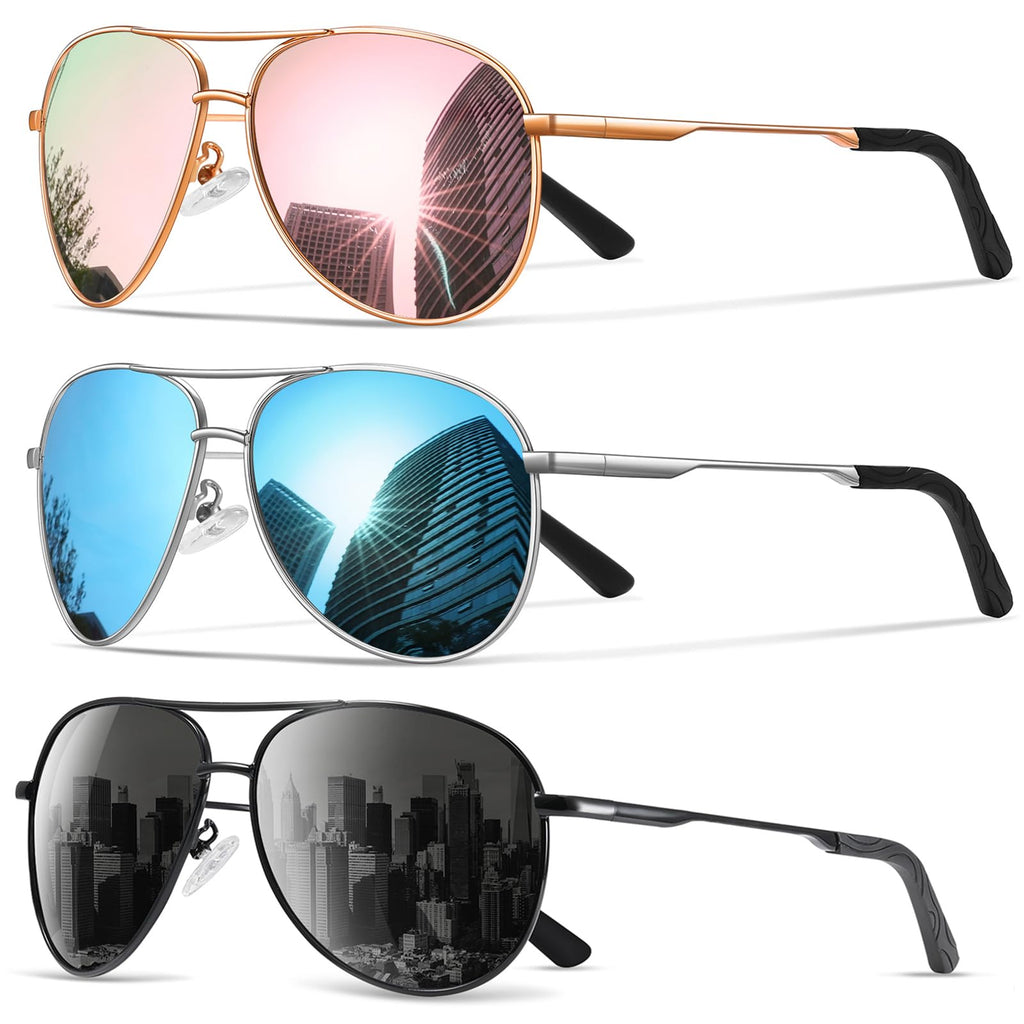 Sunglasses Men Polarized Aviator Sunglasses for Men Women Fishing Driving Sun glasses Metal Frame UV Protection