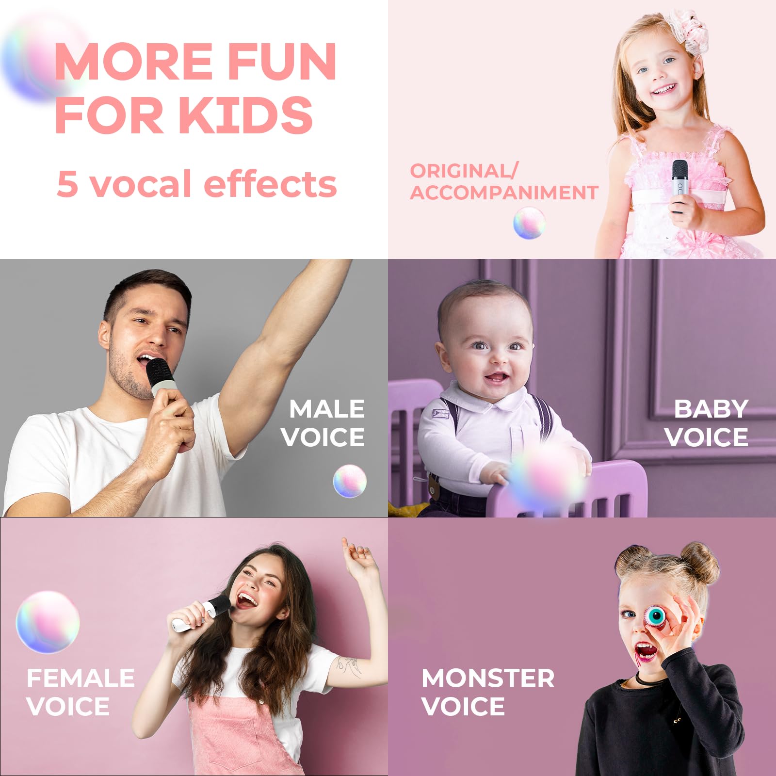 YLL Karaoke Machine for Kids, Portable Mini Speaker with 2 Wireless Microphones, TOP Kids Gifts for Girls Ages 3, 4, 5, 6, 7, 8, 9, 10+ Years Old, 4-12th Birthday Singing Present Toy Party (Purple)