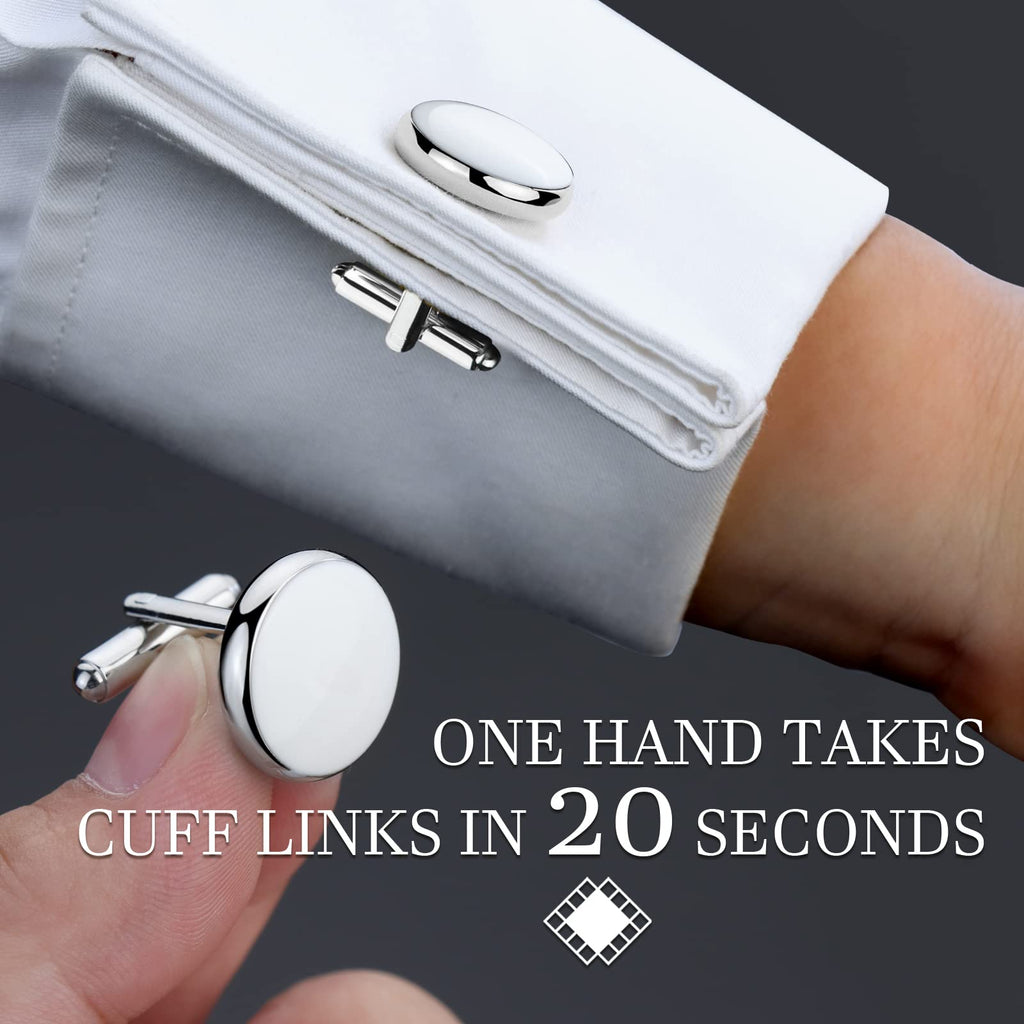 Men’s Cufflinks and Tuxedo Studs Set with Gift Box; Men’s Jewelry or Accessories Suitable for Black Suit White Shirts Vest and Red Bow tie on Wedding or Anniversary and Birthday