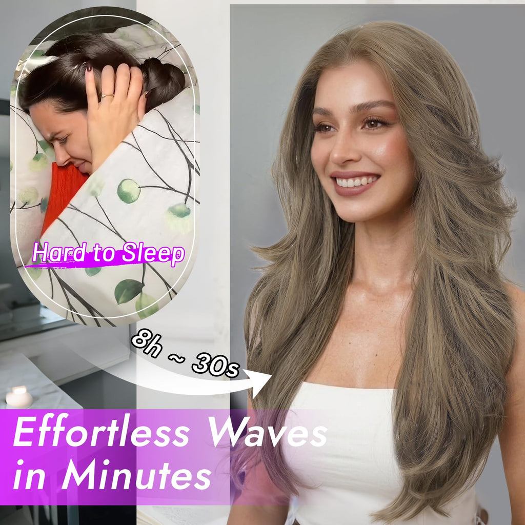 13x4 HD Lace Front Glueless Wigs for Women Black Long Layered Wave Wig Natural Hairline Heat Resistant Synthetic for Daily Use Beginner Friendly 26 Inch