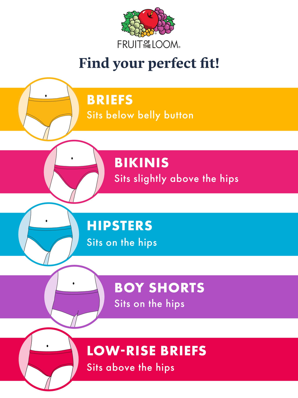Fruit of the Loom Girls' Cotton Brief Underwear Multipacks