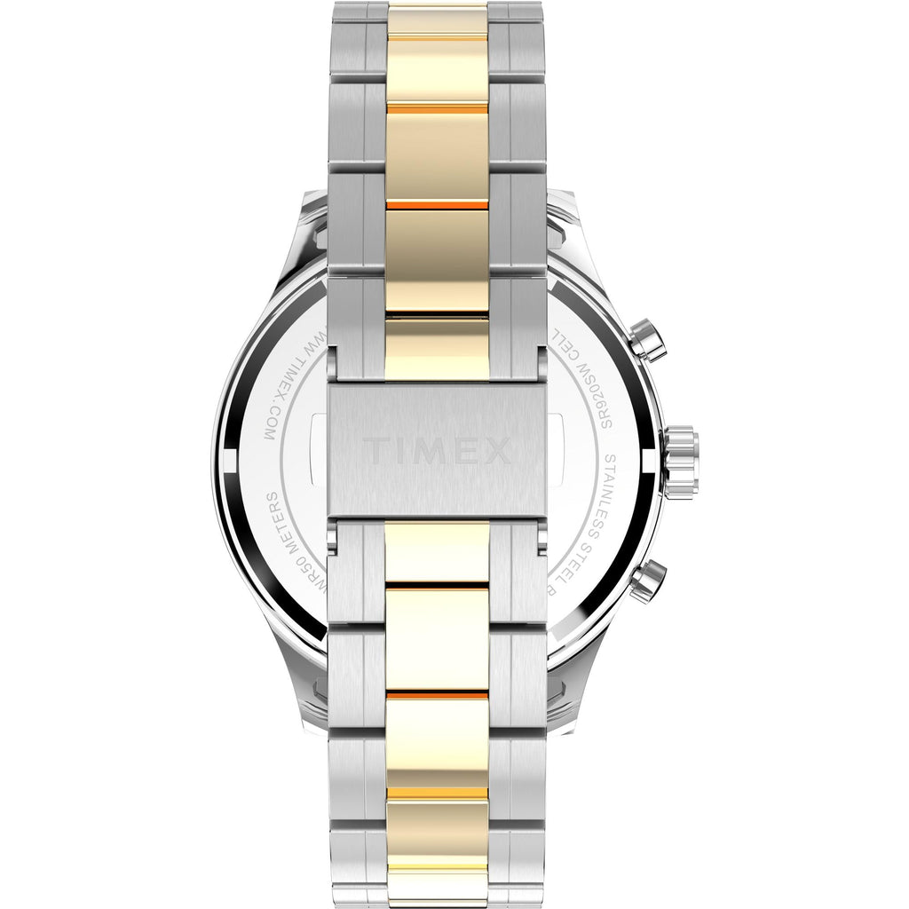 Men's Dress Chronograph 43mm Watch - Silver-Tone Bracelet Black Dial Silver-Tone Case