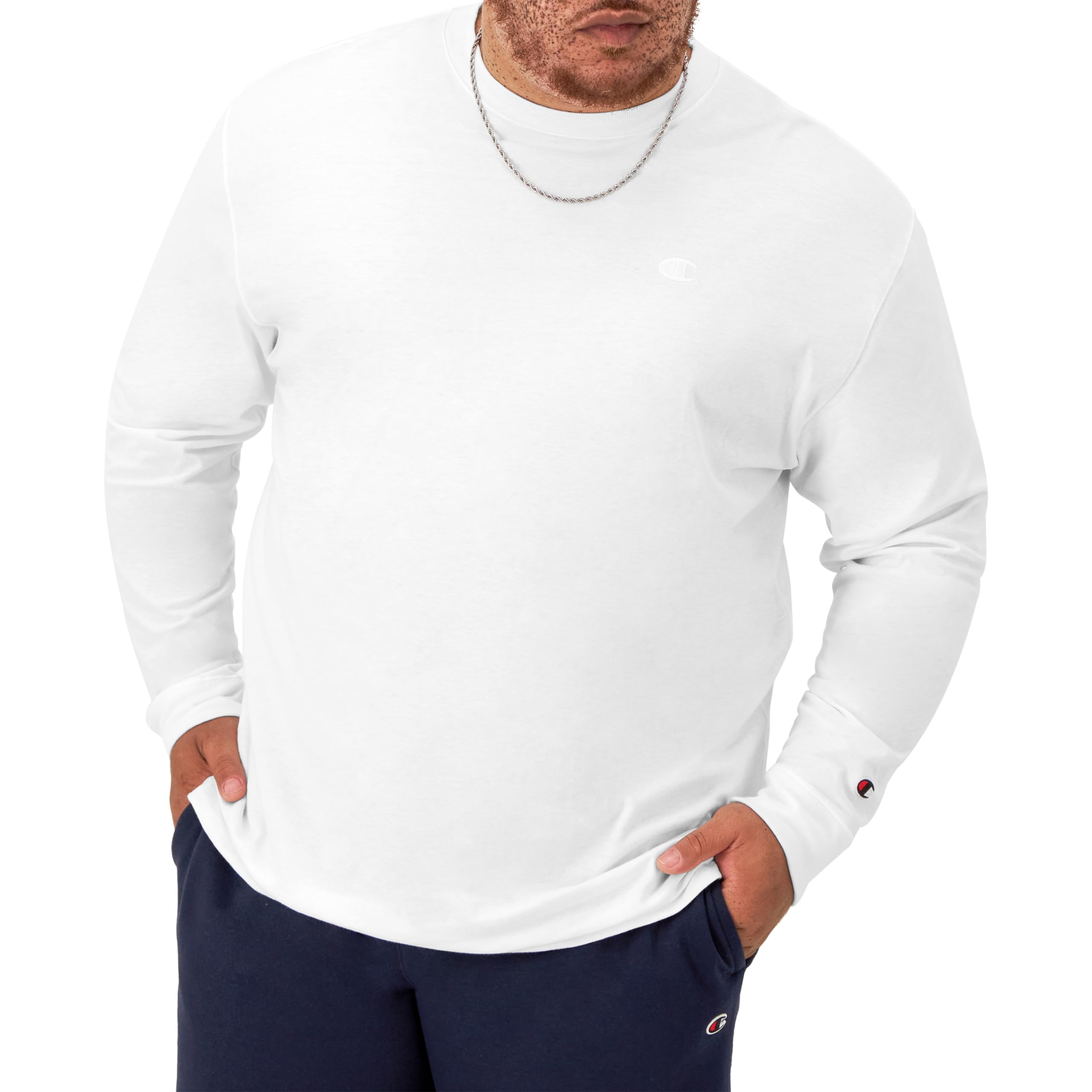 Men's Classic Long Sleeve T-Shirt, Standard Fit, Script & C Logo, Available in Regular and Big & Tall