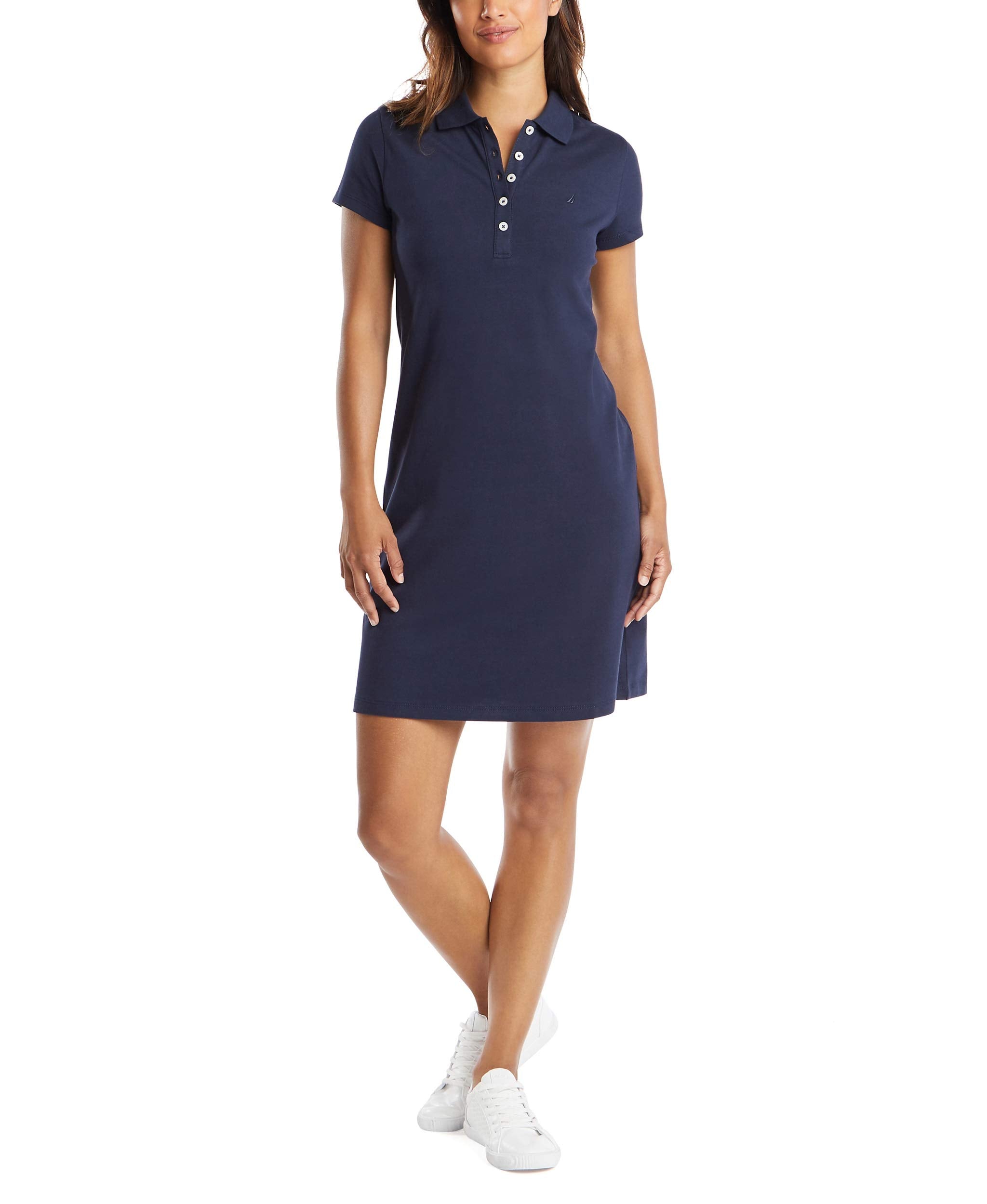 Nautica Women's Easy Classic Short Sleeve Stretch Cotton Polo Dress