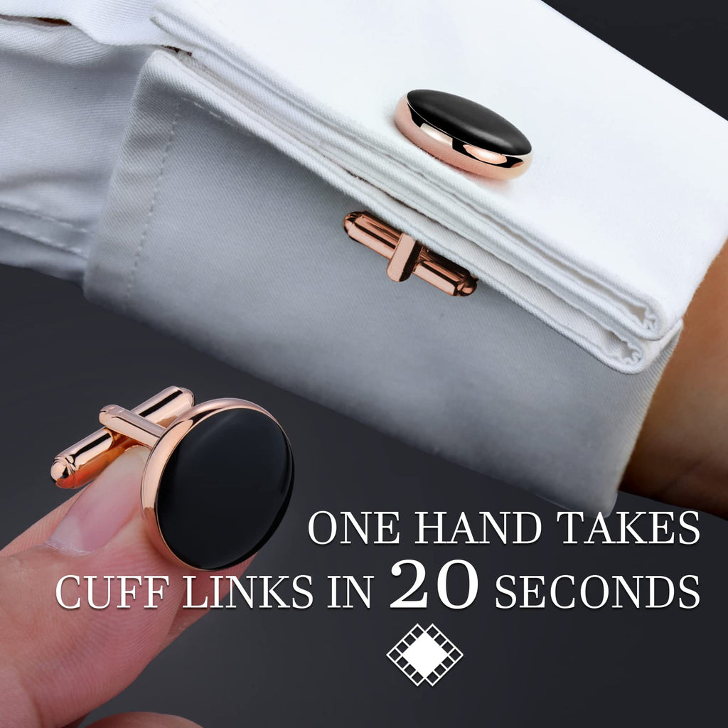 Men’s Cufflinks and Tuxedo Studs Set with Gift Box; Men’s Jewelry or Accessories Suitable for Black Suit White Shirts Vest and Red Bow tie on Wedding or Anniversary and Birthday