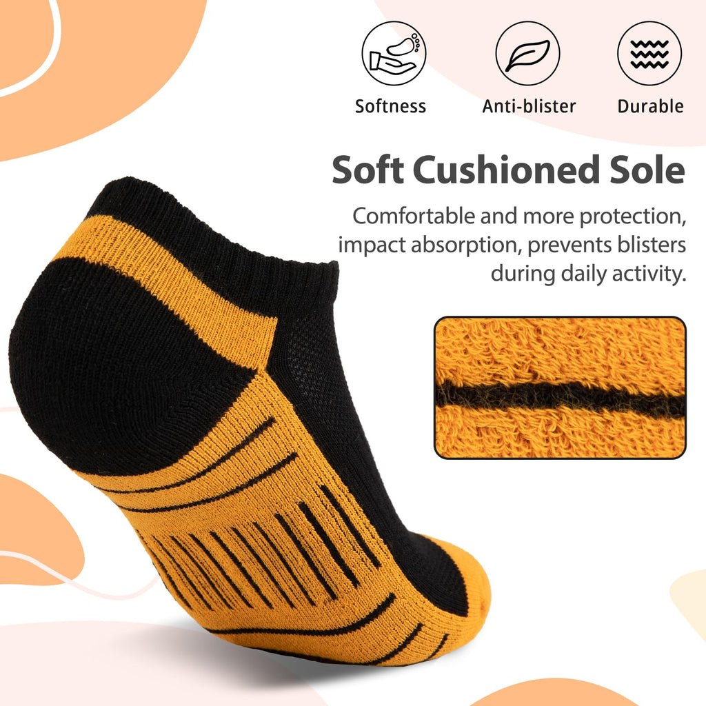 7 Pairs Ankle Socks Womens Athletic Cushioned Running Low Cut Socks for Women
