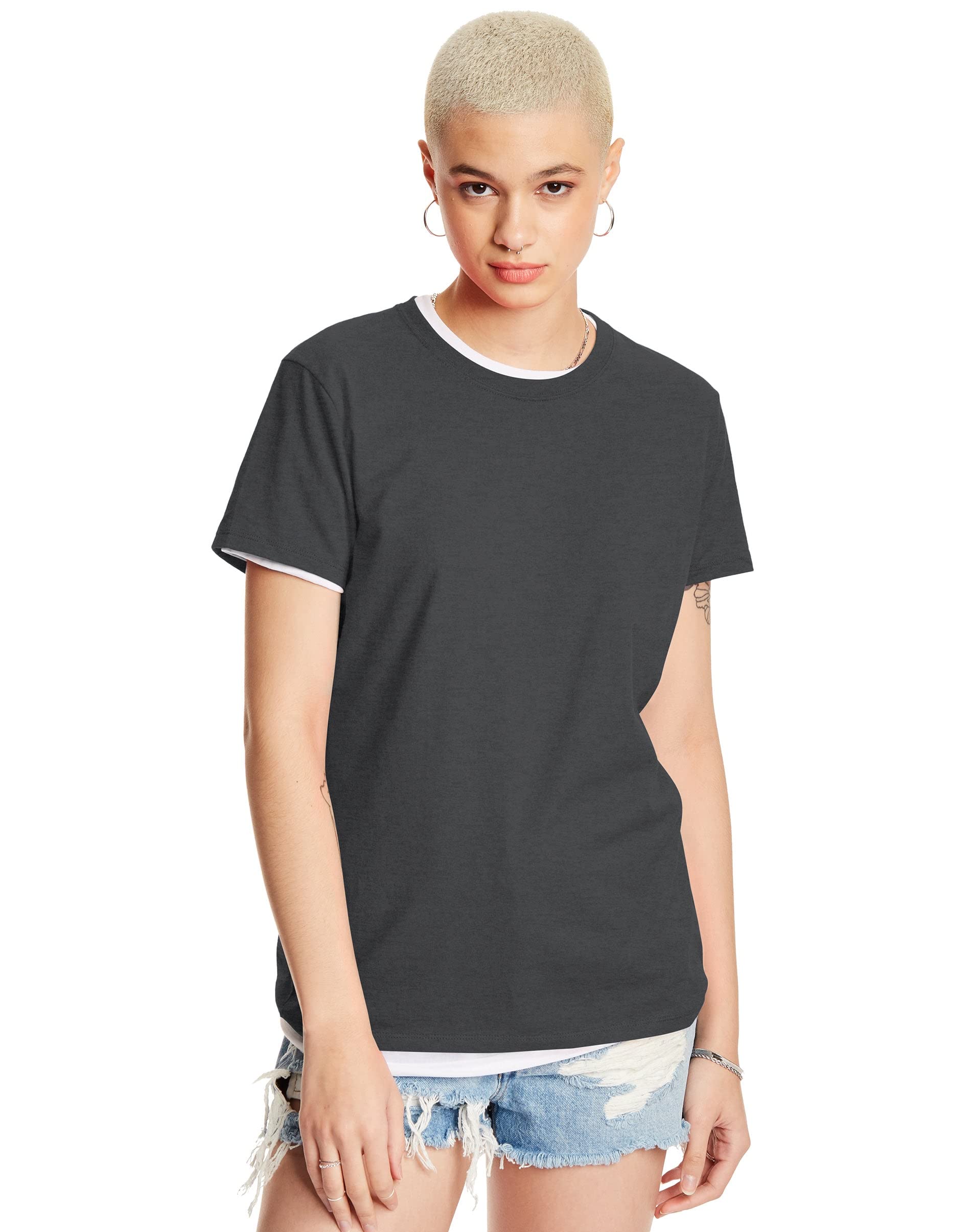 Women's Perfect-T Crewneck T-Shirt, Lightweight Cotton Short Sleeve Tee for Women