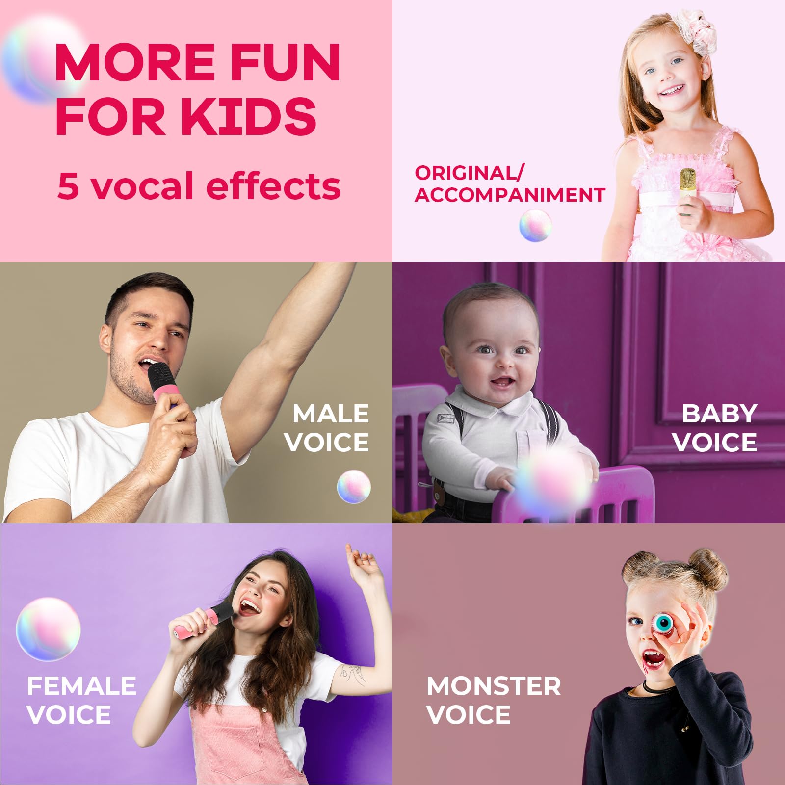 YLL Karaoke Machine for Kids, Portable Mini Speaker with 2 Wireless Microphones, TOP Kids Gifts for Girls Ages 3, 4, 5, 6, 7, 8, 9, 10+ Years Old, 4-12th Birthday Singing Present Toy Party (Purple)