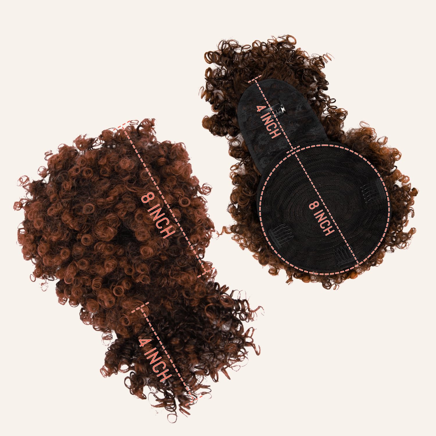 Drawstring Ponytail for Black Women, Afro Puff Kinky Curly Hair Ponytail Extension with Bangs Black Updo Natural Hair Ponytail (1B Natural Black)