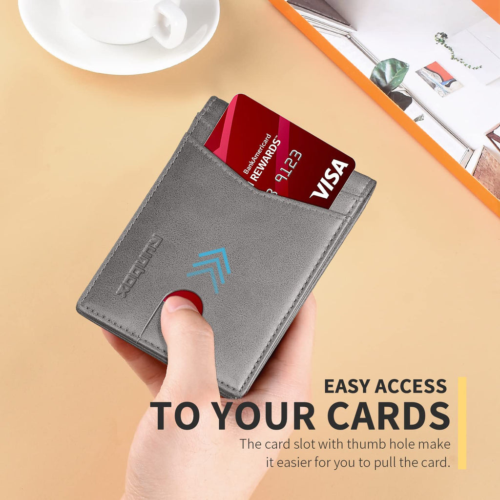 Wallet for Men -Slim Rfid Leather Mens Bifold Novelty Wallets 2 ID Window With Gift Box Men's Accessories | Slim