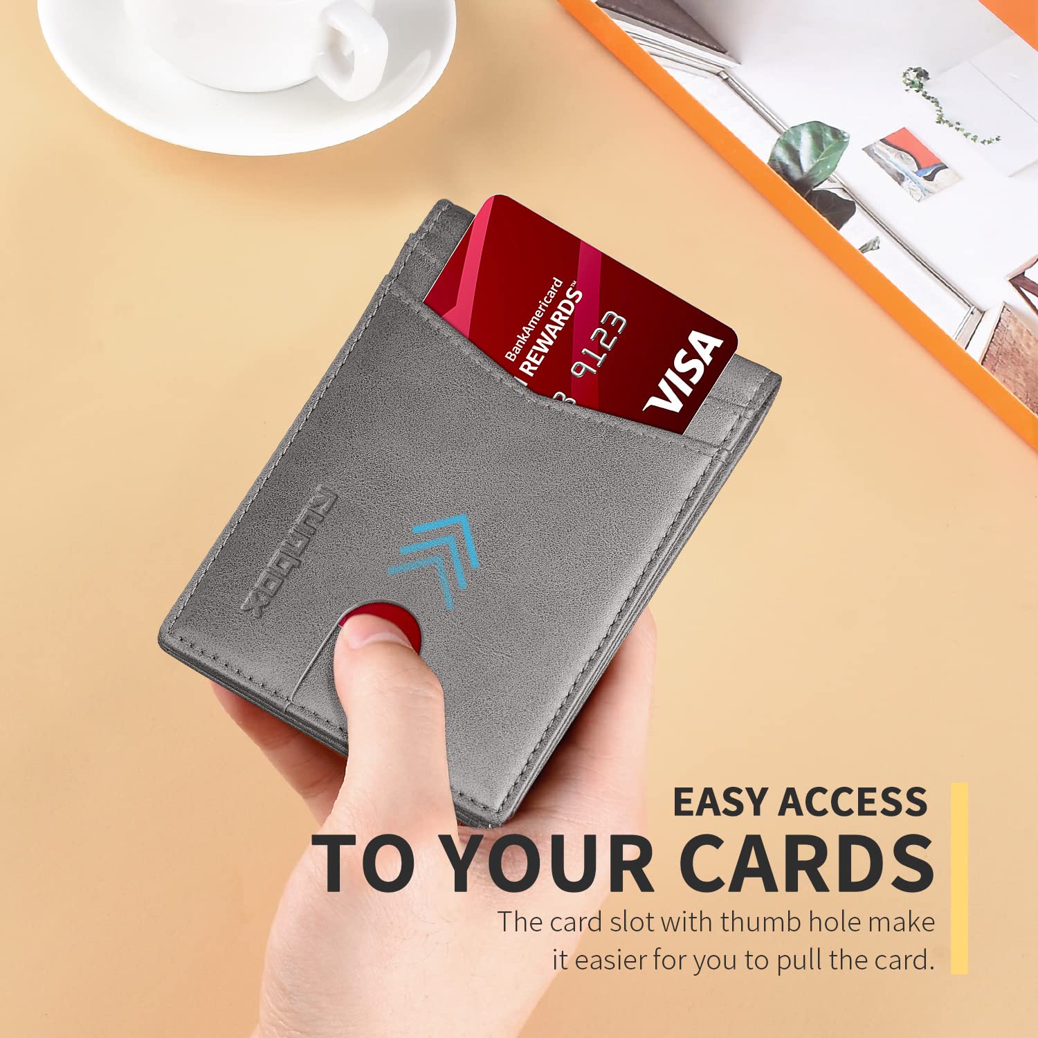 Wallet for Men -Slim Rfid Leather Mens Bifold Novelty Wallets 2 ID Window With Gift Box Men's Accessories | Slim