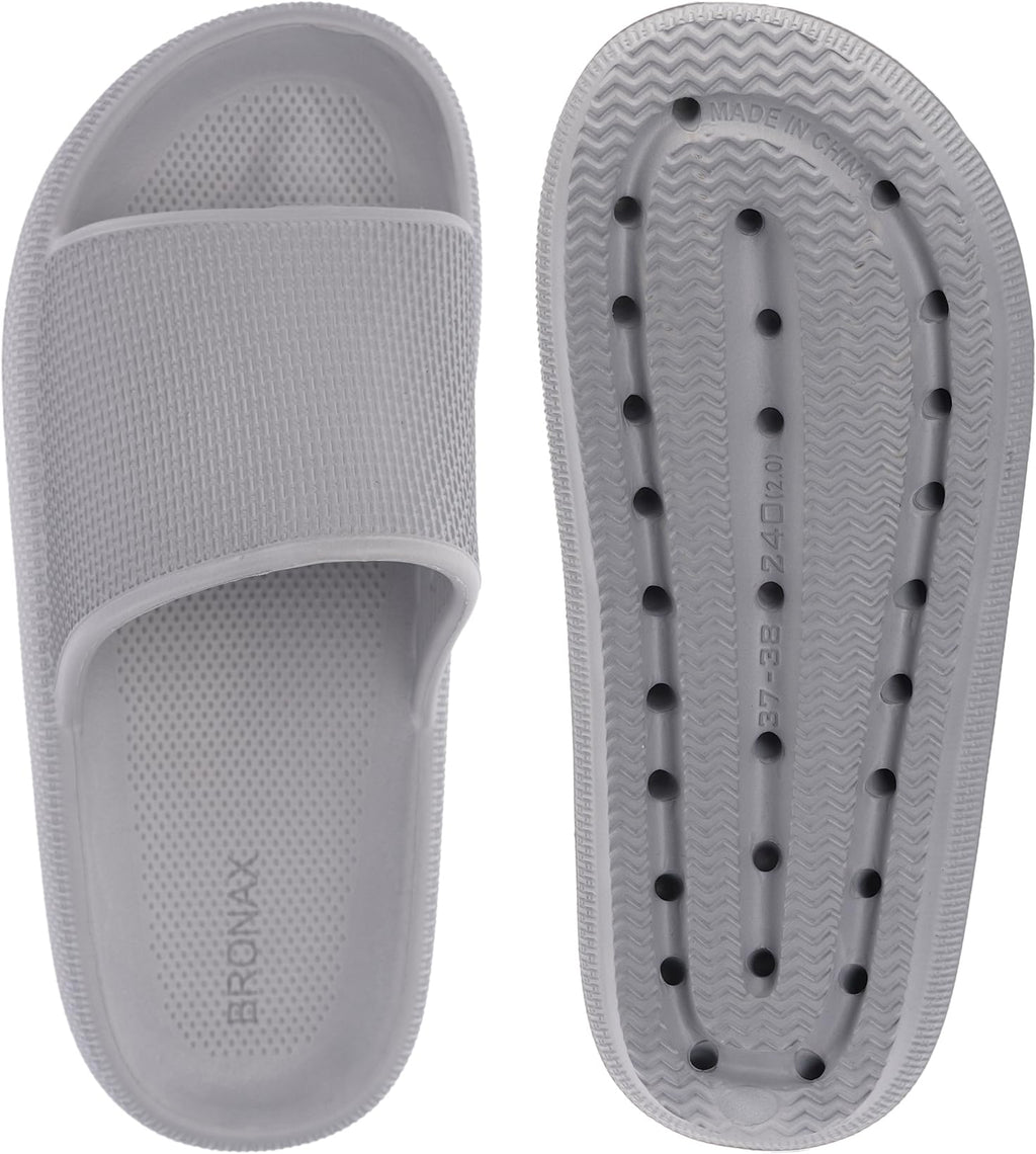 Cushioned Thick Sole Pillow Slippers for Women and Men Y10 | Cloud-Like Soft Sole, Foot Pain Relief, EVA Platform Sole, Indoor Outdoor Slides, Waterproof Shower Ready, Quick-Drying