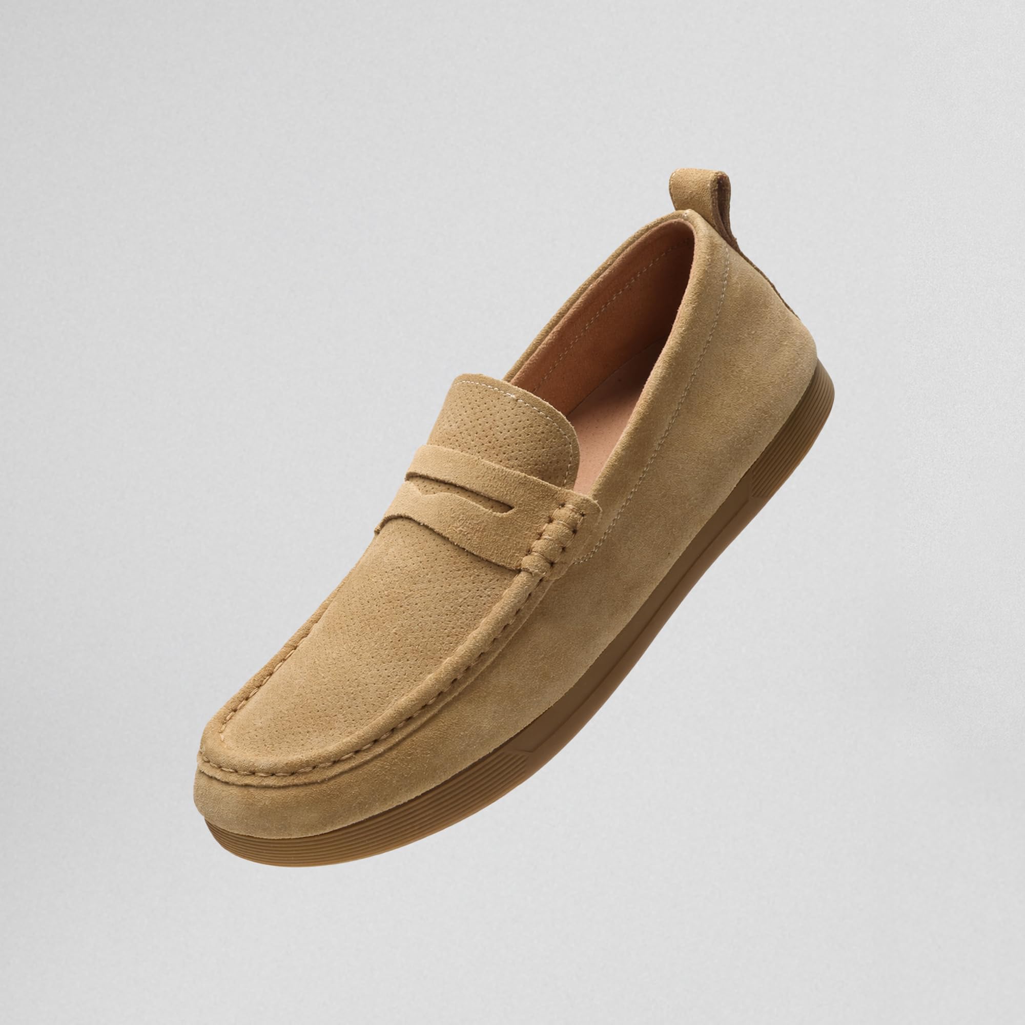Men's Penny Loafers Suede Leather Moccasins Casual Slip-on Driving Shoes