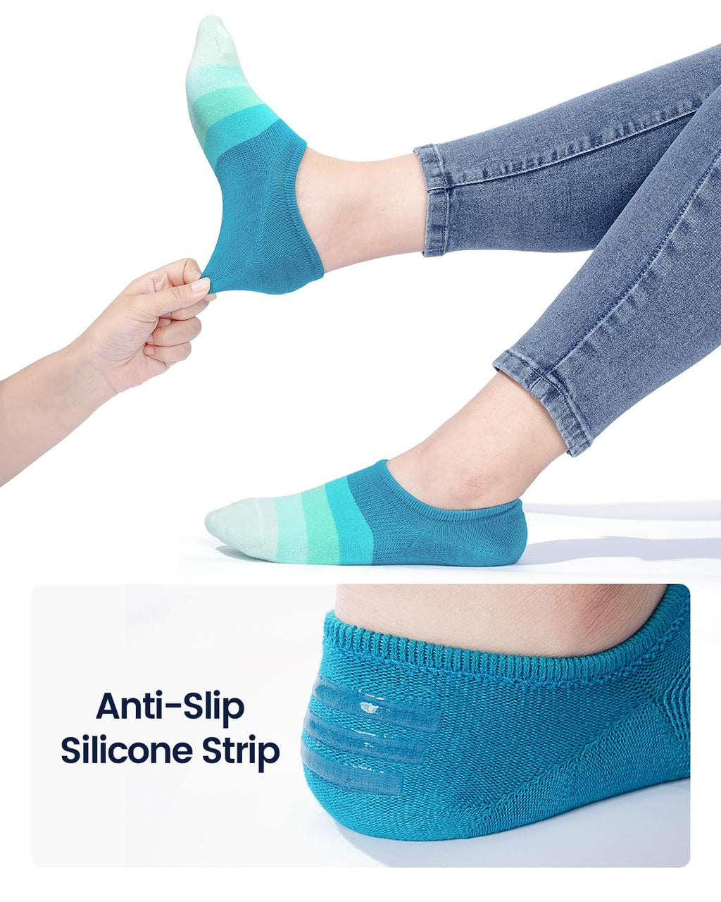 No Show Socks Women & Men Low Cut Ankle Short Anti-slid Athletic Running Casual Invisible Liner Socks