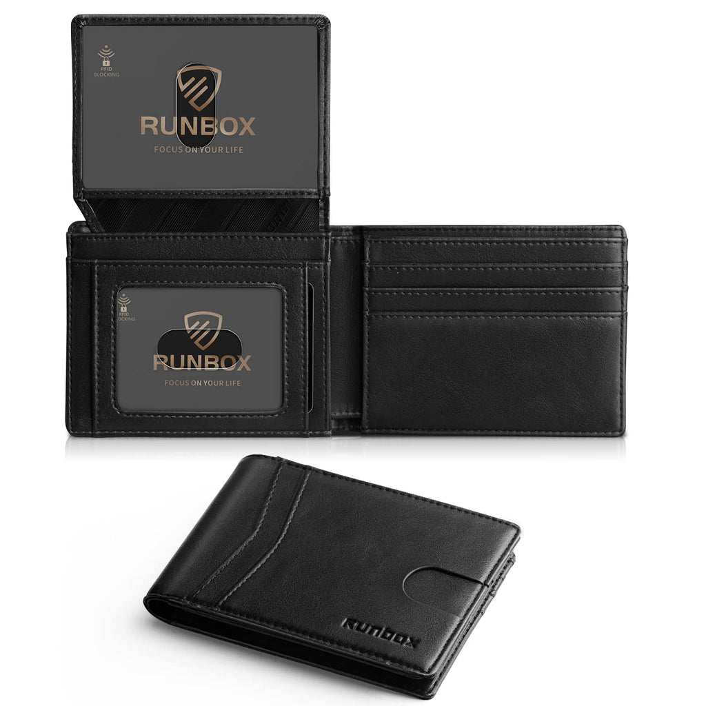 Wallet for Men -Slim Rfid Leather Mens Bifold Novelty Wallets 2 ID Window With Gift Box Men's Accessories | Slim