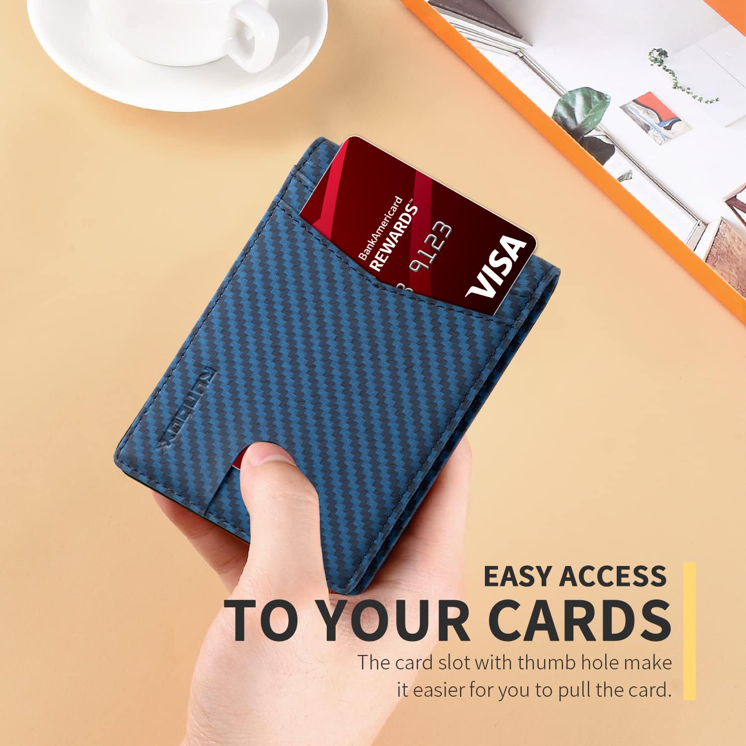 Wallet for Men -Slim Rfid Leather Mens Bifold Novelty Wallets 2 ID Window With Gift Box Men's Accessories | Slim