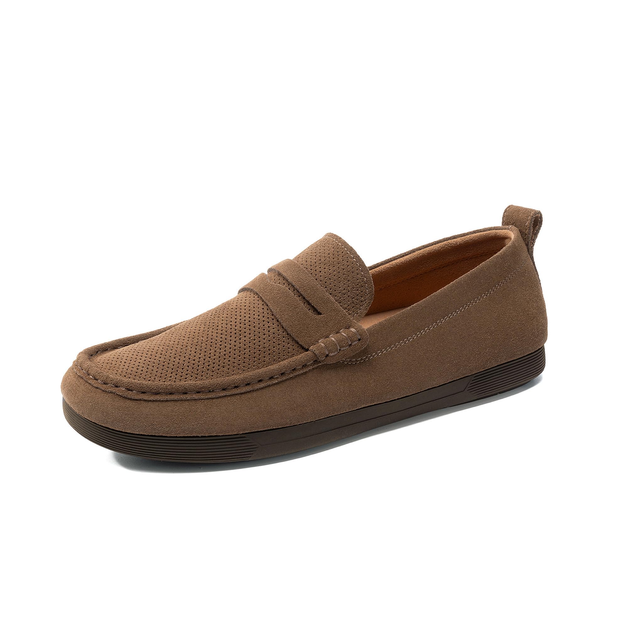 Men's Penny Loafers Suede Leather Moccasins Casual Slip-on Driving Shoes