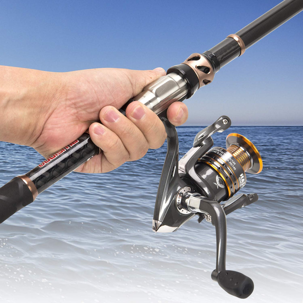 Fishing Rod and Reel Combos - Carbon Fiber Telescopic Fishing Pole - Spinning Reel 12 +1 Shielded Bearings Stainless Steel BB