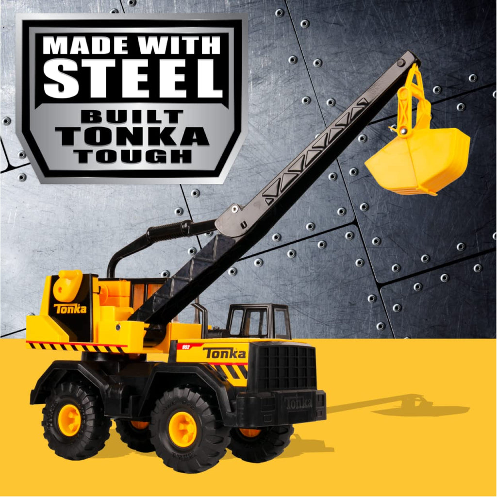 Tonka Steel Classics 4x4 Pickup Truck - Made with Steel & Sturdy Plastic, Yellow Toy Construction Truck, Boys and Girls, Kids, Toddlers, Ages 3+