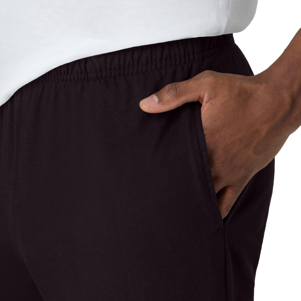 Men's Lightweight Cotton Jersey Cuffed Jogger Sweatpants with Drawstring and Pockets - 30.5"