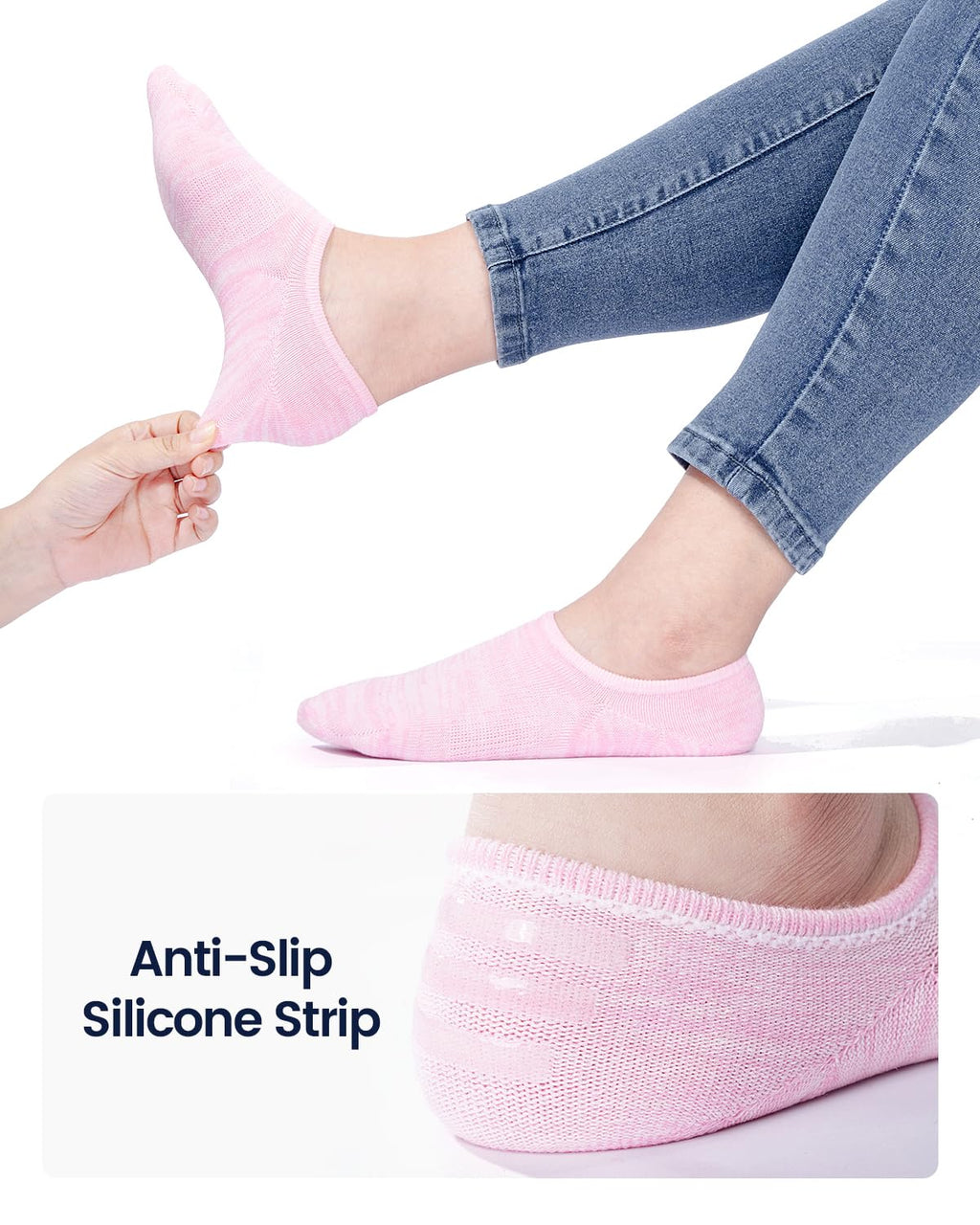 No Show Socks Women & Men Low Cut Ankle Short Anti-slid Athletic Running Casual Invisible Liner Socks