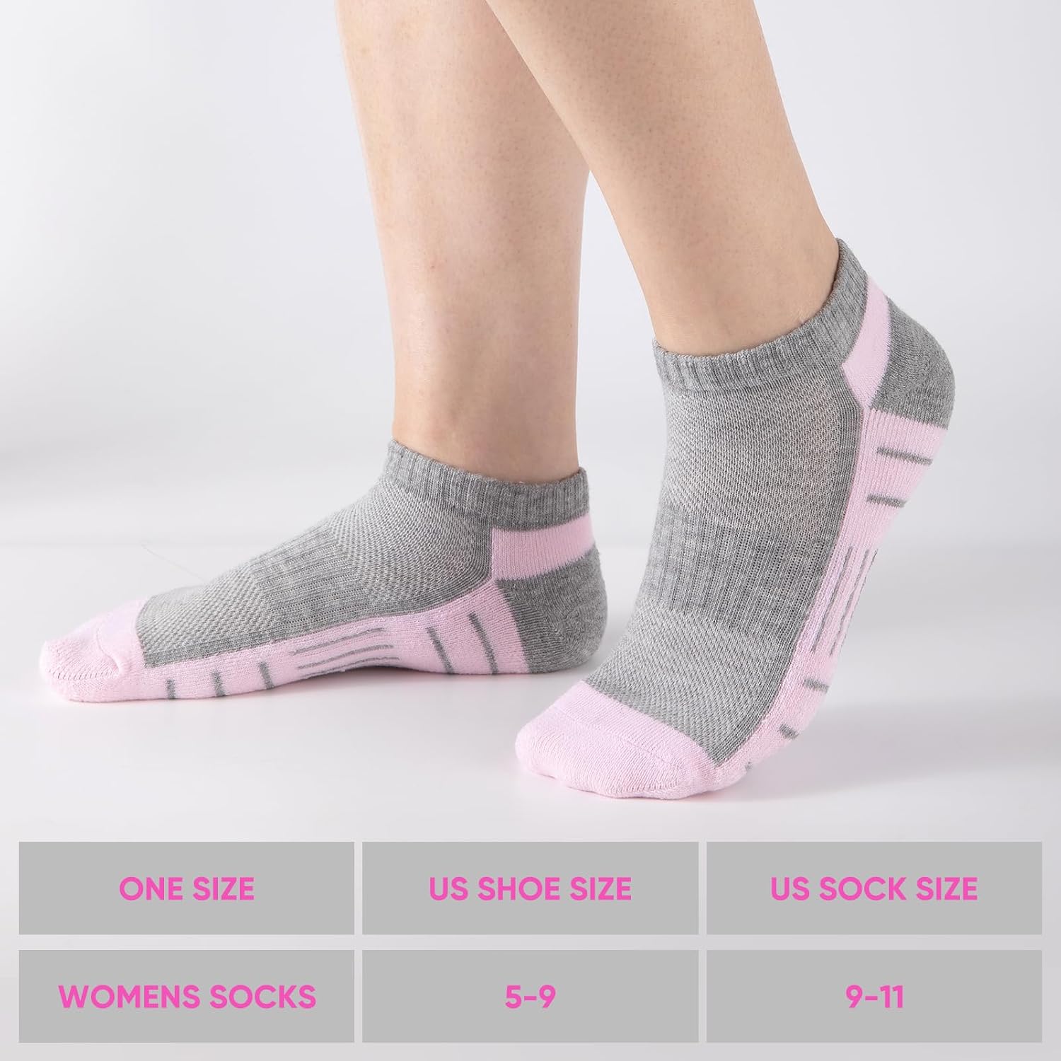 7 Pairs Ankle Socks Womens Athletic Cushioned Running Low Cut Socks for Women
