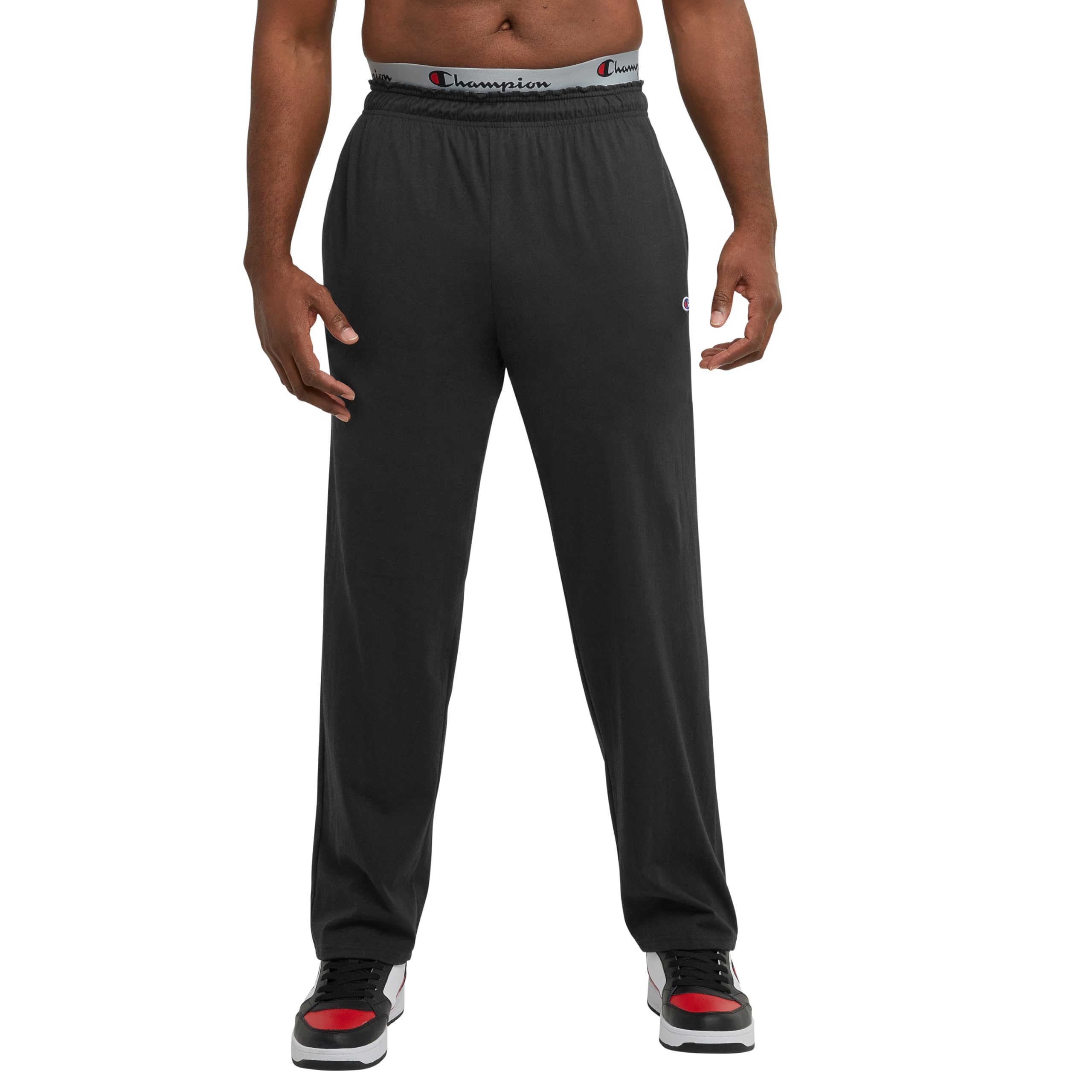 Champion Men's Open-Bottom Lounge Pants, Standard Fit, Lightweight, Available in Regular and Big & Tall