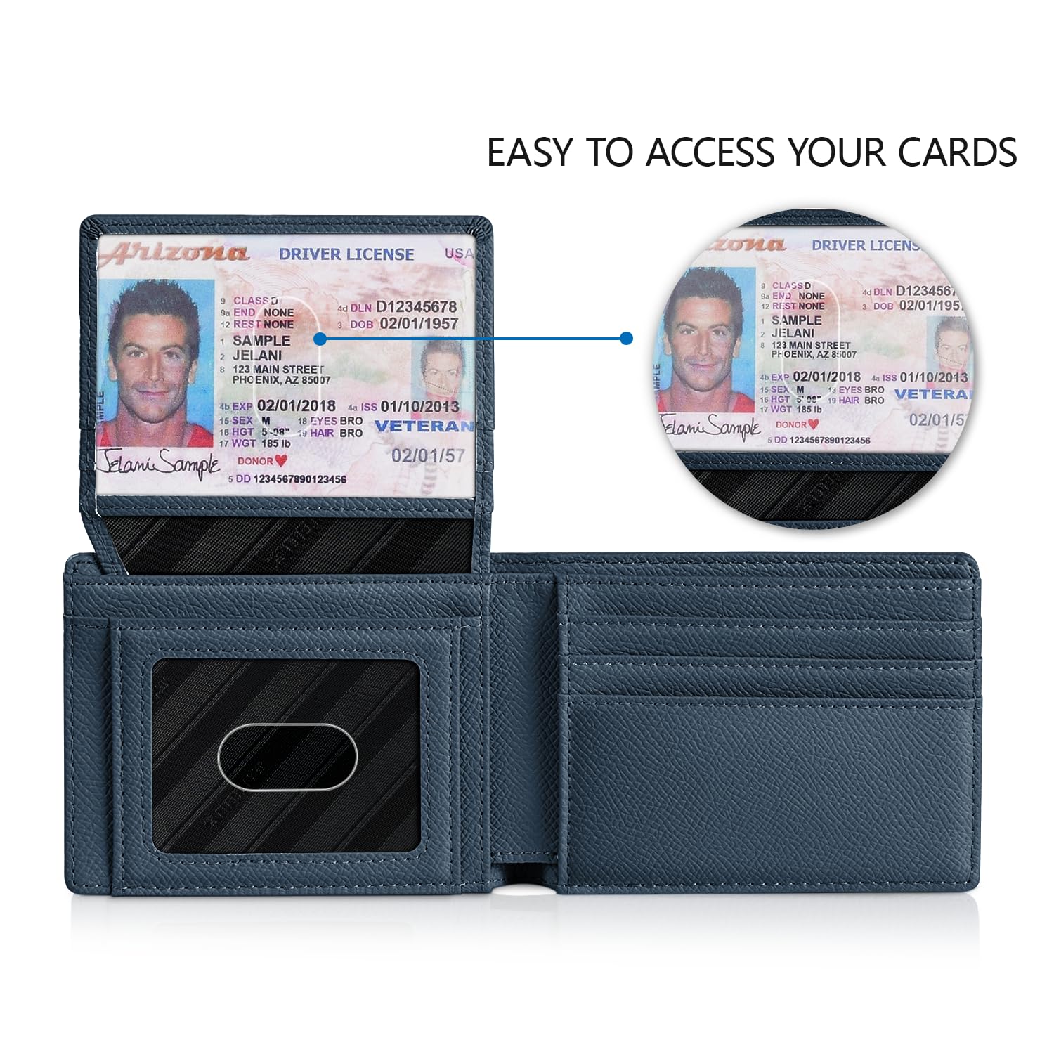 Wallet for Men -Slim Rfid Leather Mens Bifold Novelty Wallets 2 ID Window With Gift Box Men's Accessories | Slim