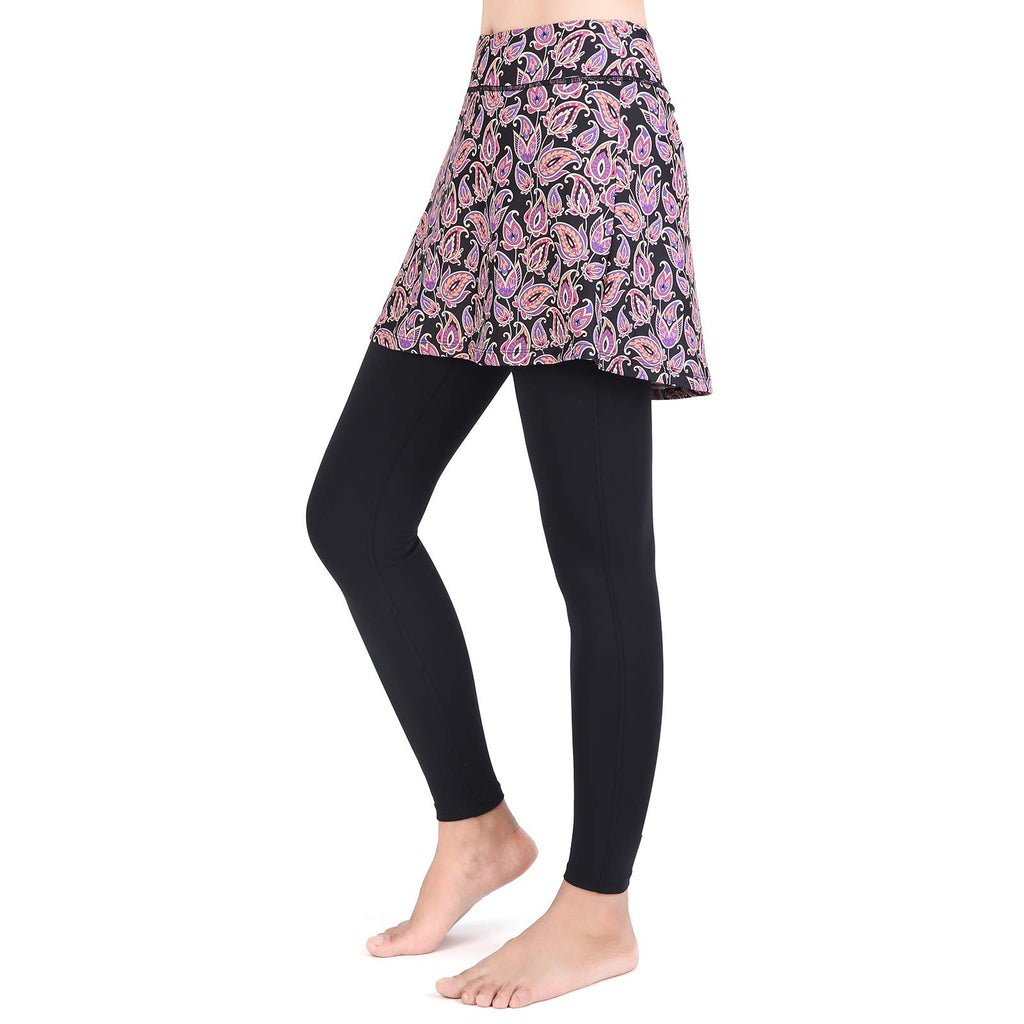 ANIVIVO Skirted Legging for Women, Yoga Legging with Skirts &Women Tennis Leggings Clothes Pockets