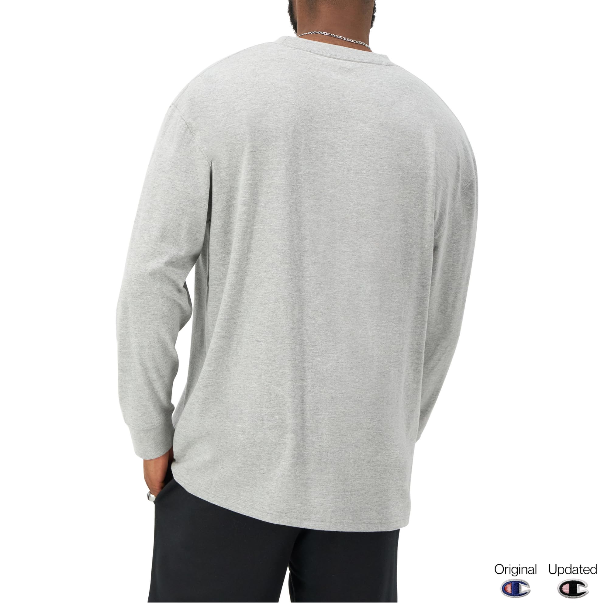 Men's Classic Long Sleeve T-Shirt, Standard Fit, Script & C Logo, Available in Regular and Big & Tall