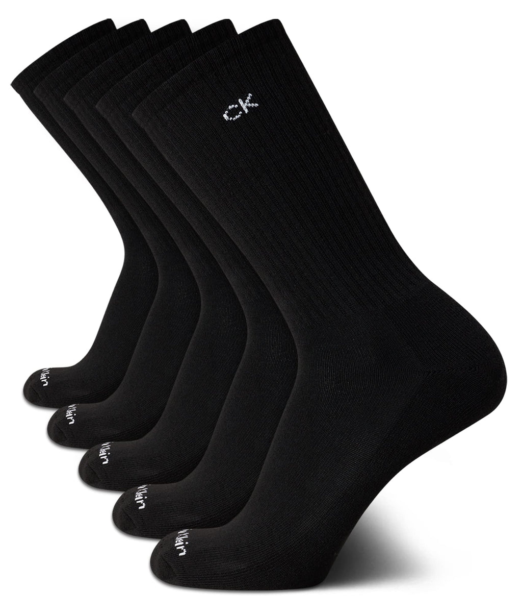 Mens Crew Socks - 5 Pack Breathable Cushion Crew Athletic Mid-Calf Socks for Men for Running and Workout (7-12)